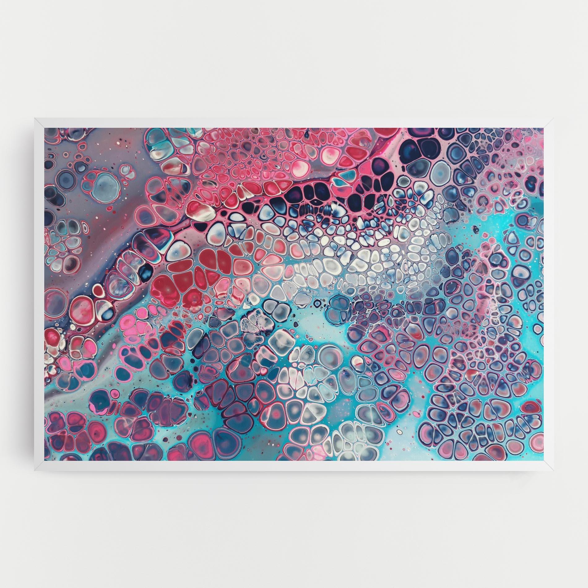 Leinwandbild Abstract Blue Objects mockup 0