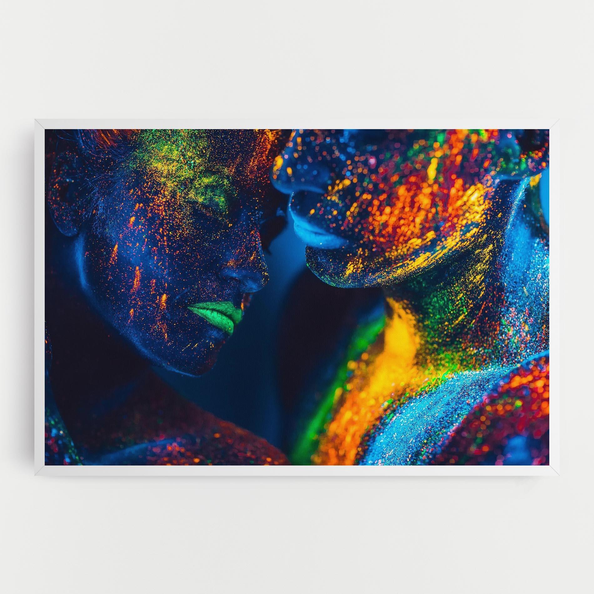 Leinwandbild Fluorescent Green Lips mockup 0