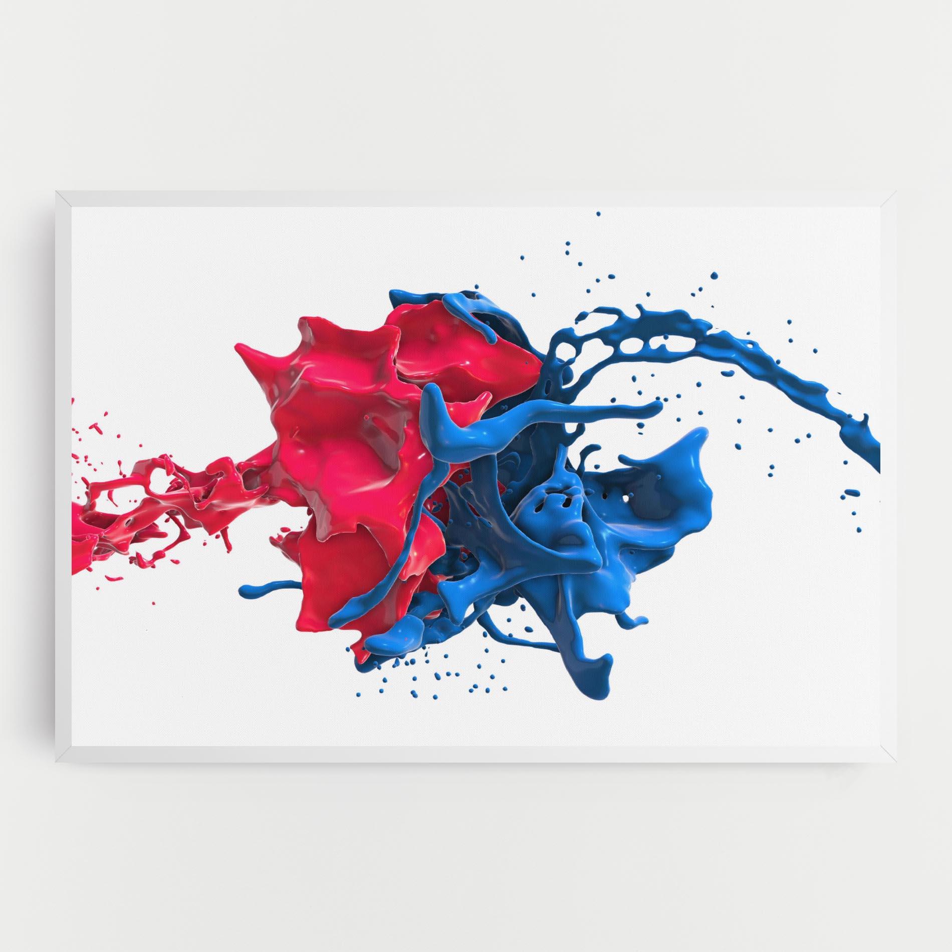 Leinwandbild Pink And Blue Splash mockup 0