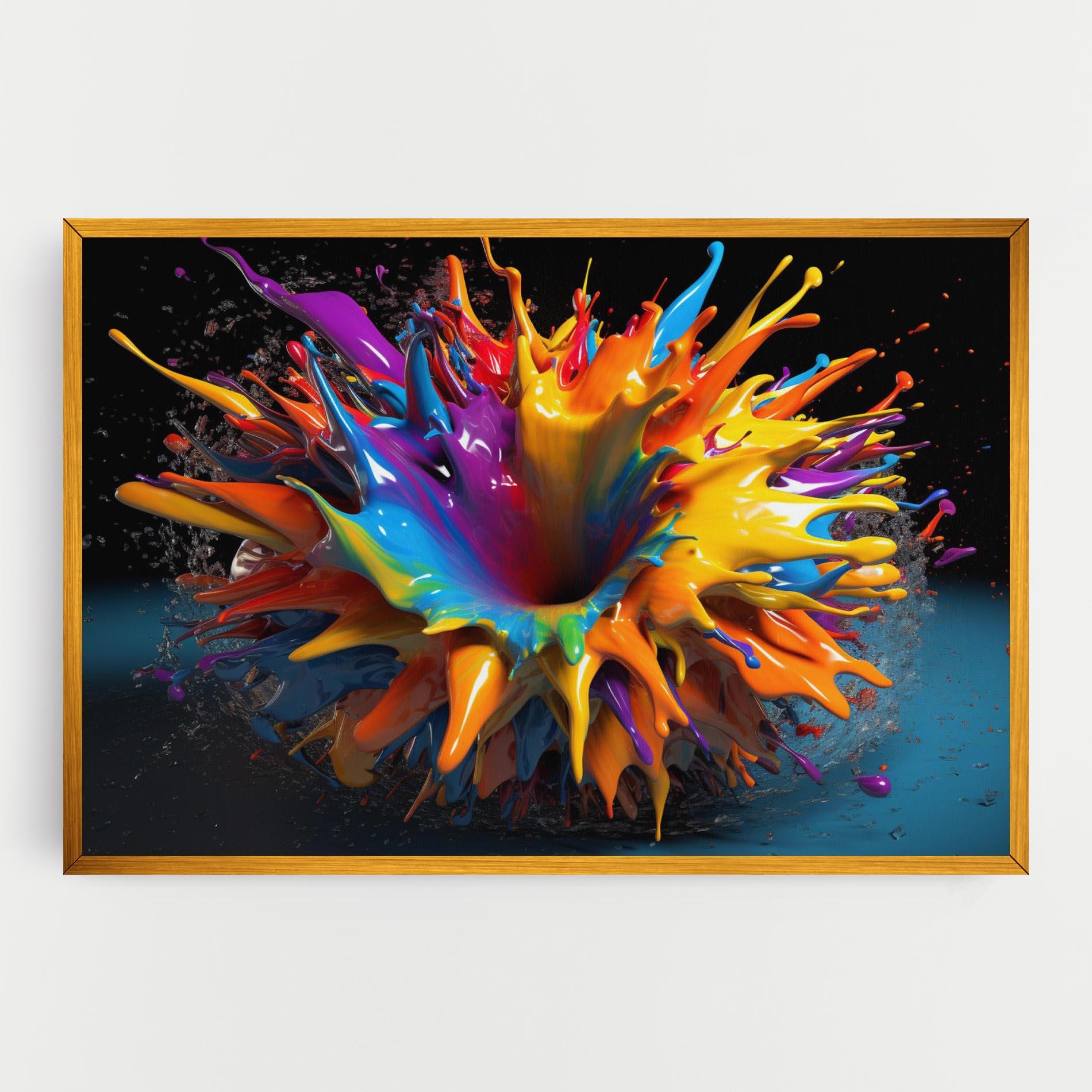 Leinwandbild 3d Color Splash mockup 0