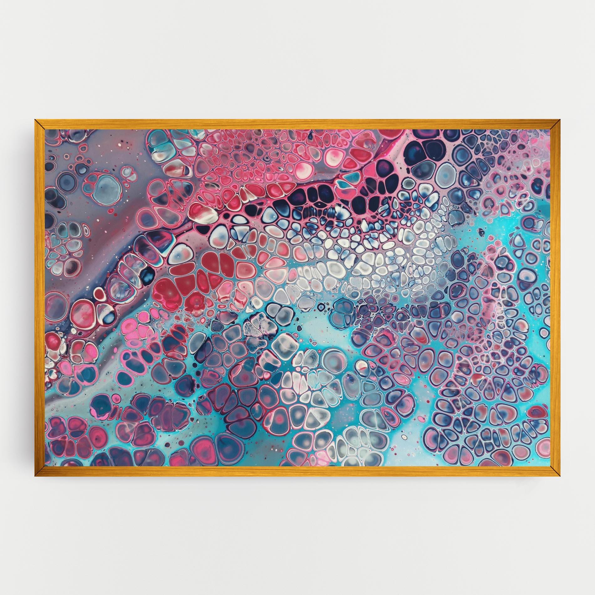Leinwandbild Abstract Blue Objects mockup 0