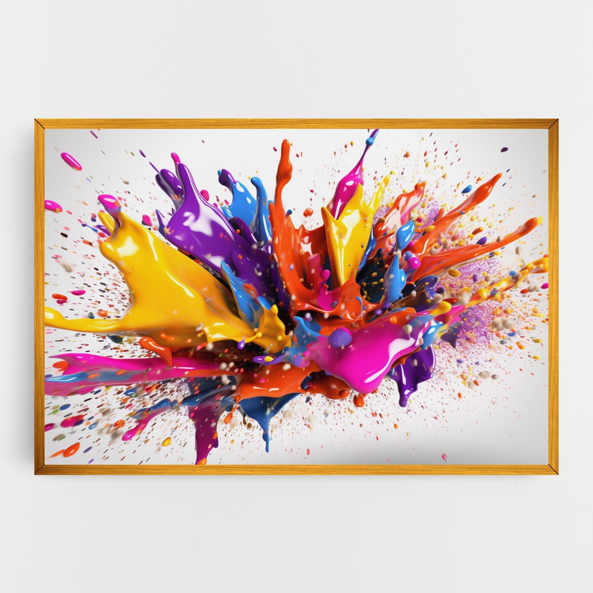 Leinwandbild Abstract Splash 3d mockup 0