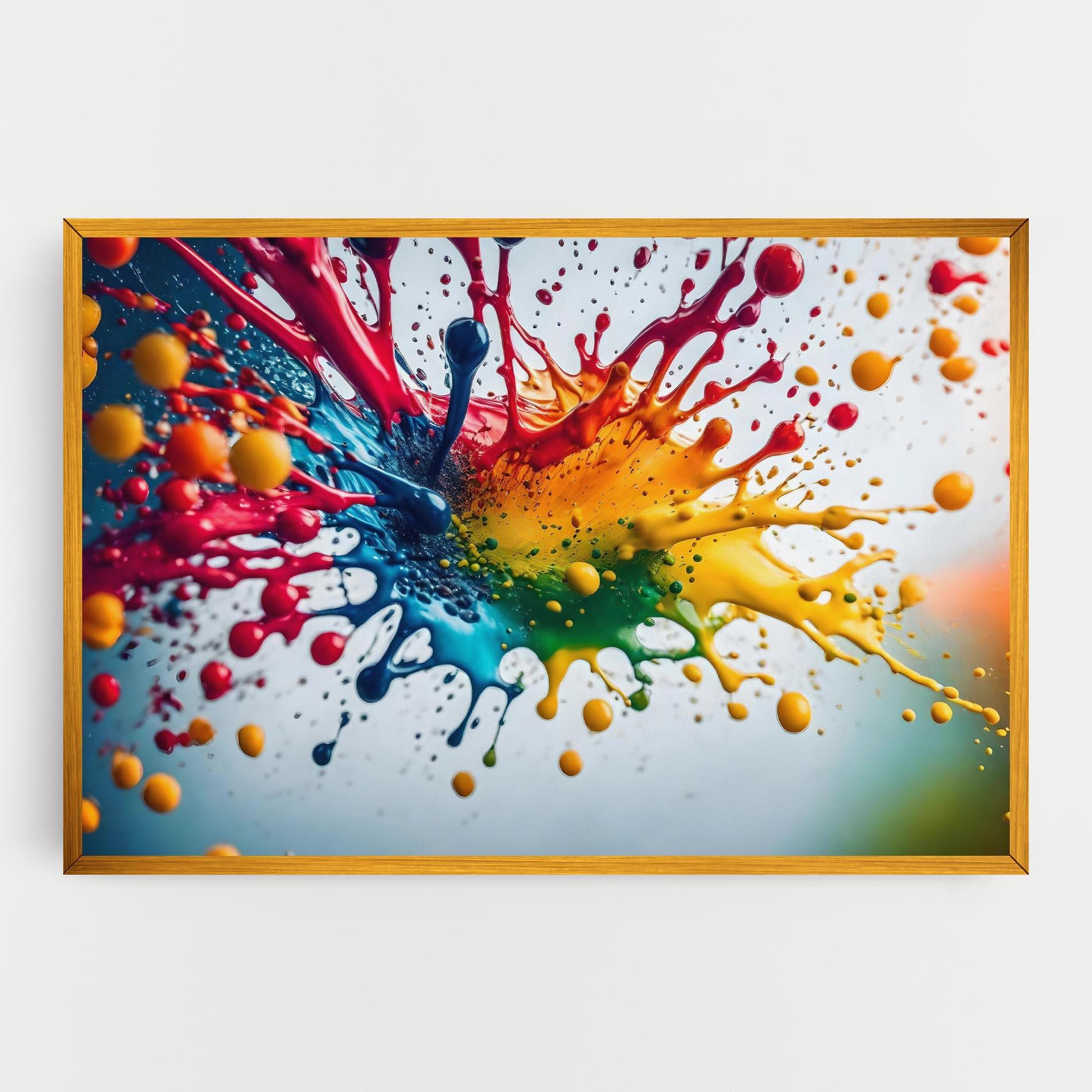 Leinwandbild Colorful Splash Rainbow mockup 0