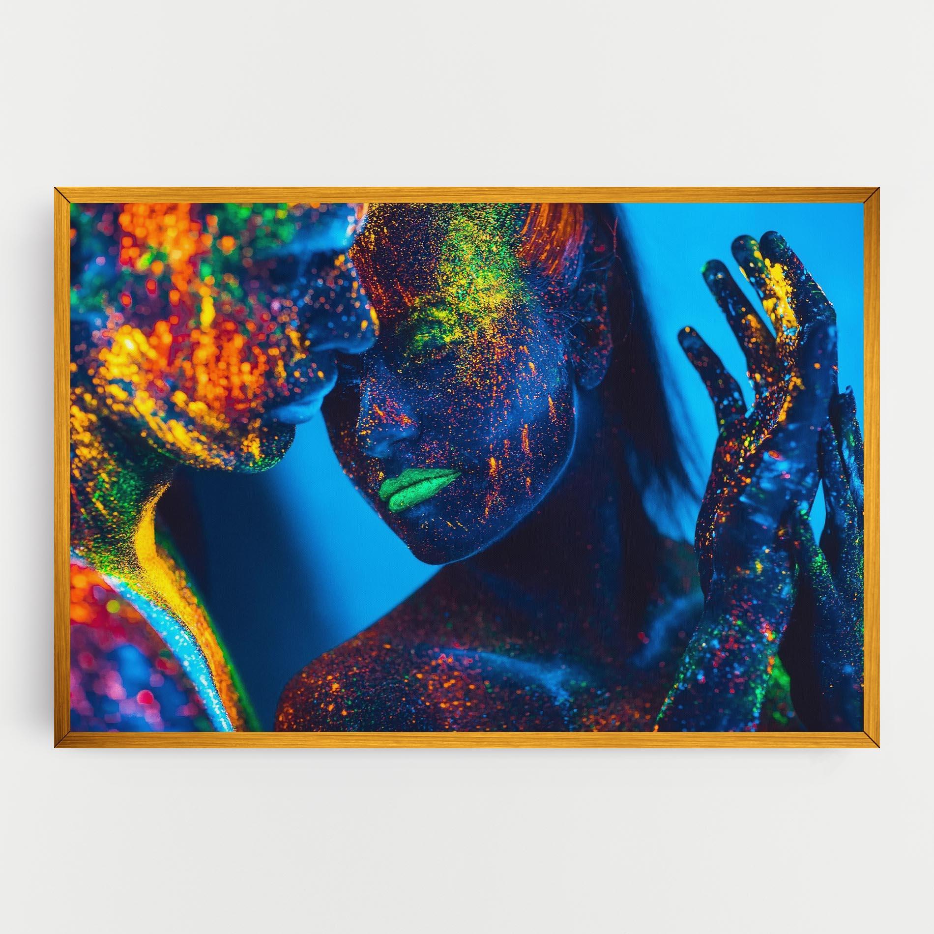 Leinwandbild Fluorescent Couple mockup 0