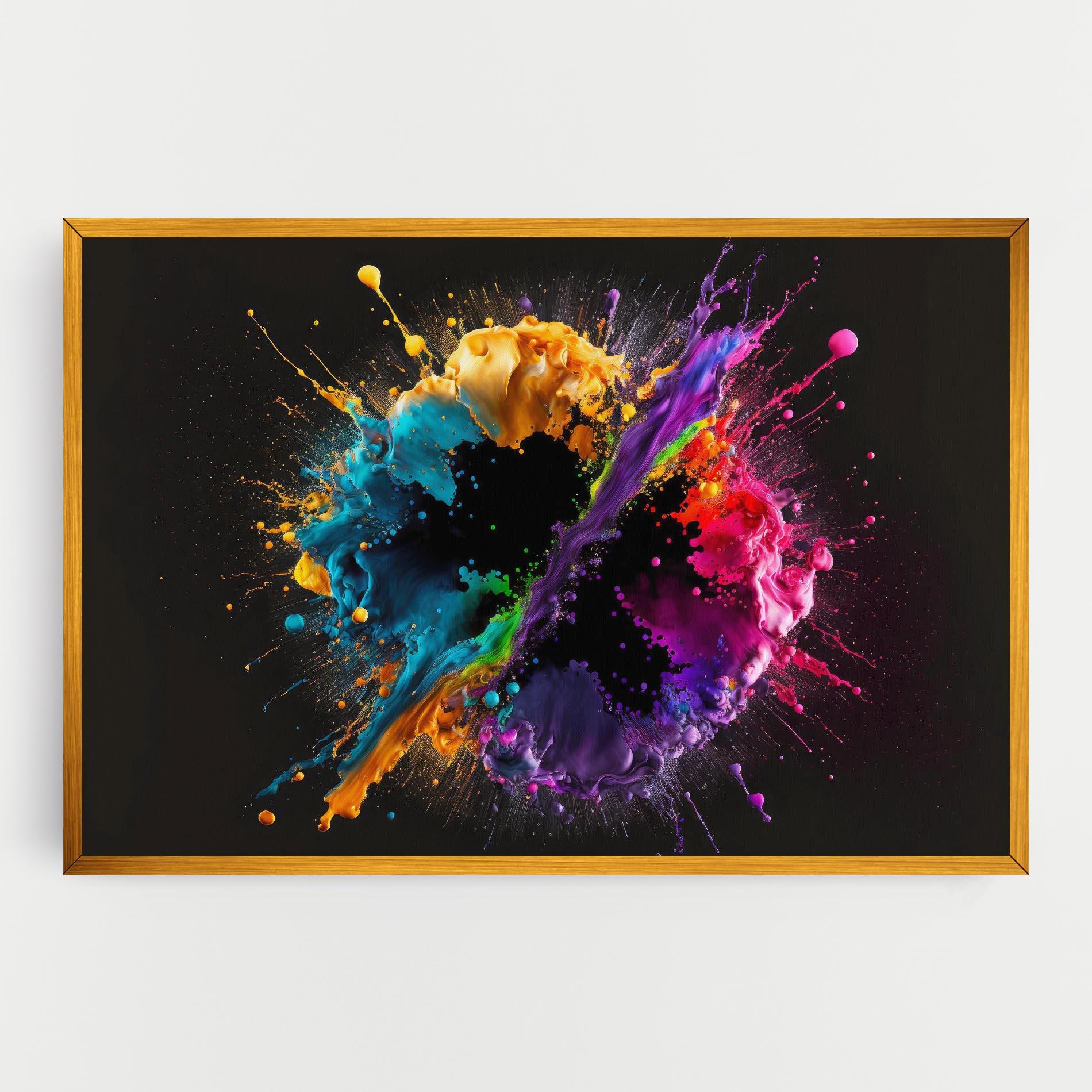 Leinwandbild Oily Splash Explosion mockup 0