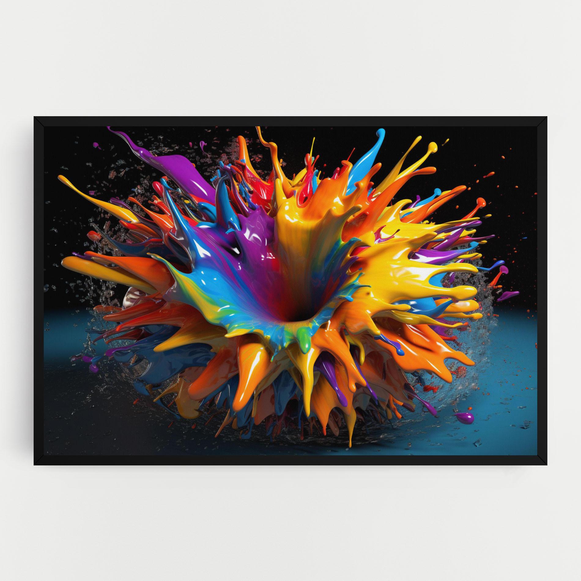 Leinwandbild 3d Color Splash mockup 0