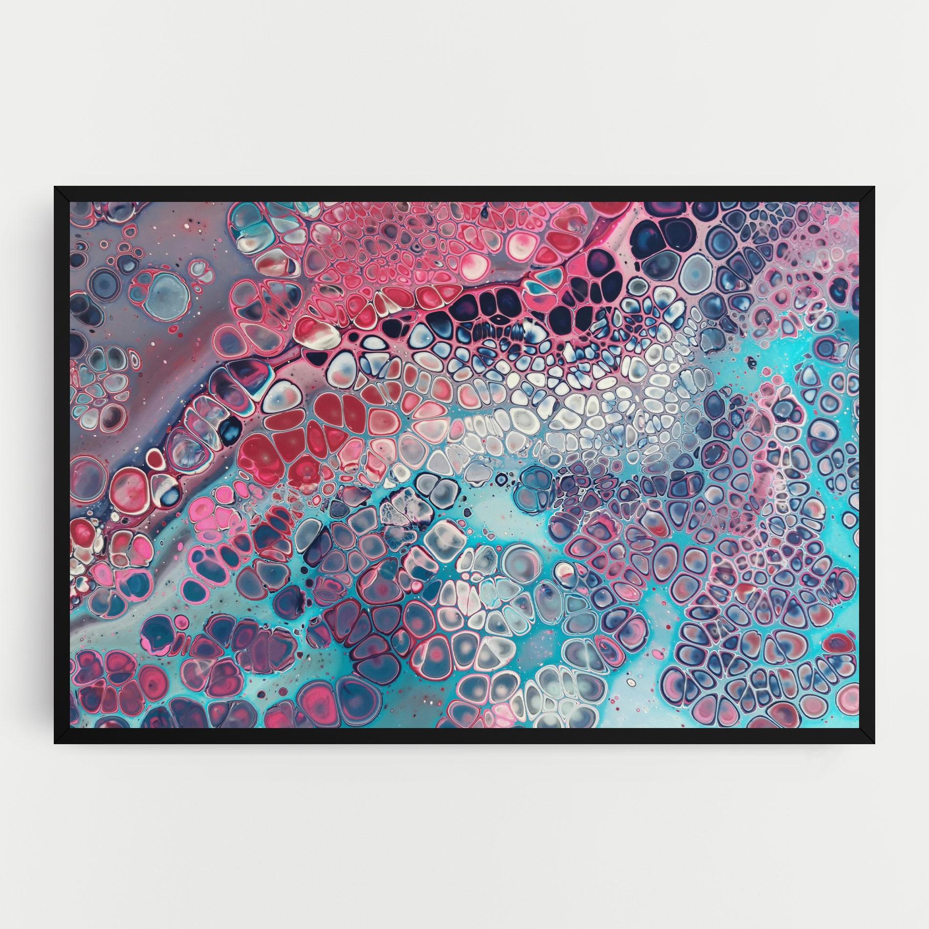 Leinwandbild Abstract Blue Objects mockup 0