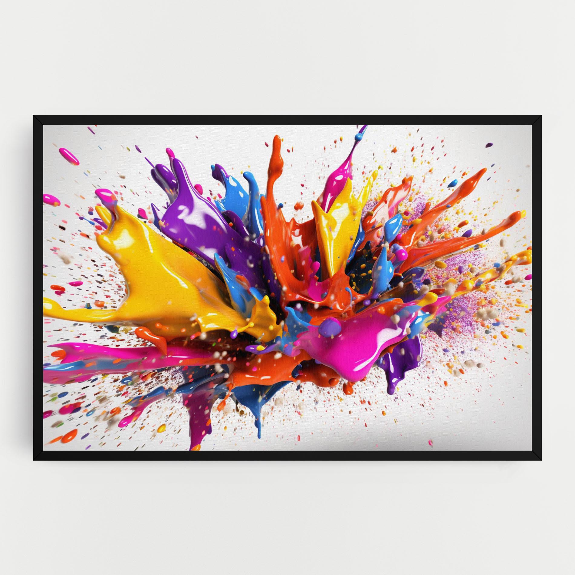 Leinwandbild Abstract Splash 3d mockup 0