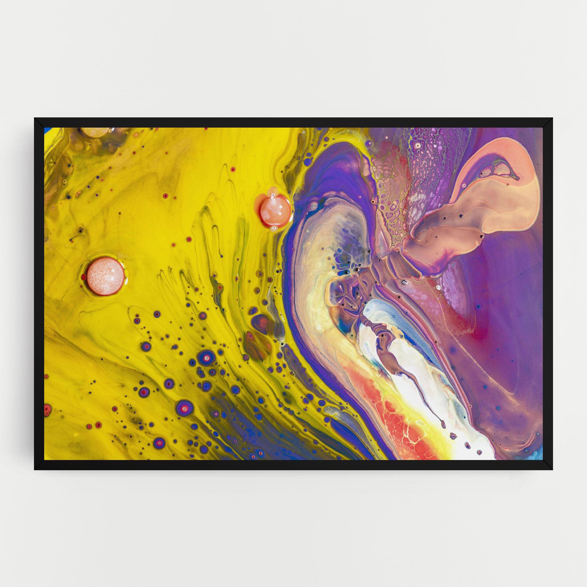 Leinwandbild Colorful Liquid Marble mockup 0