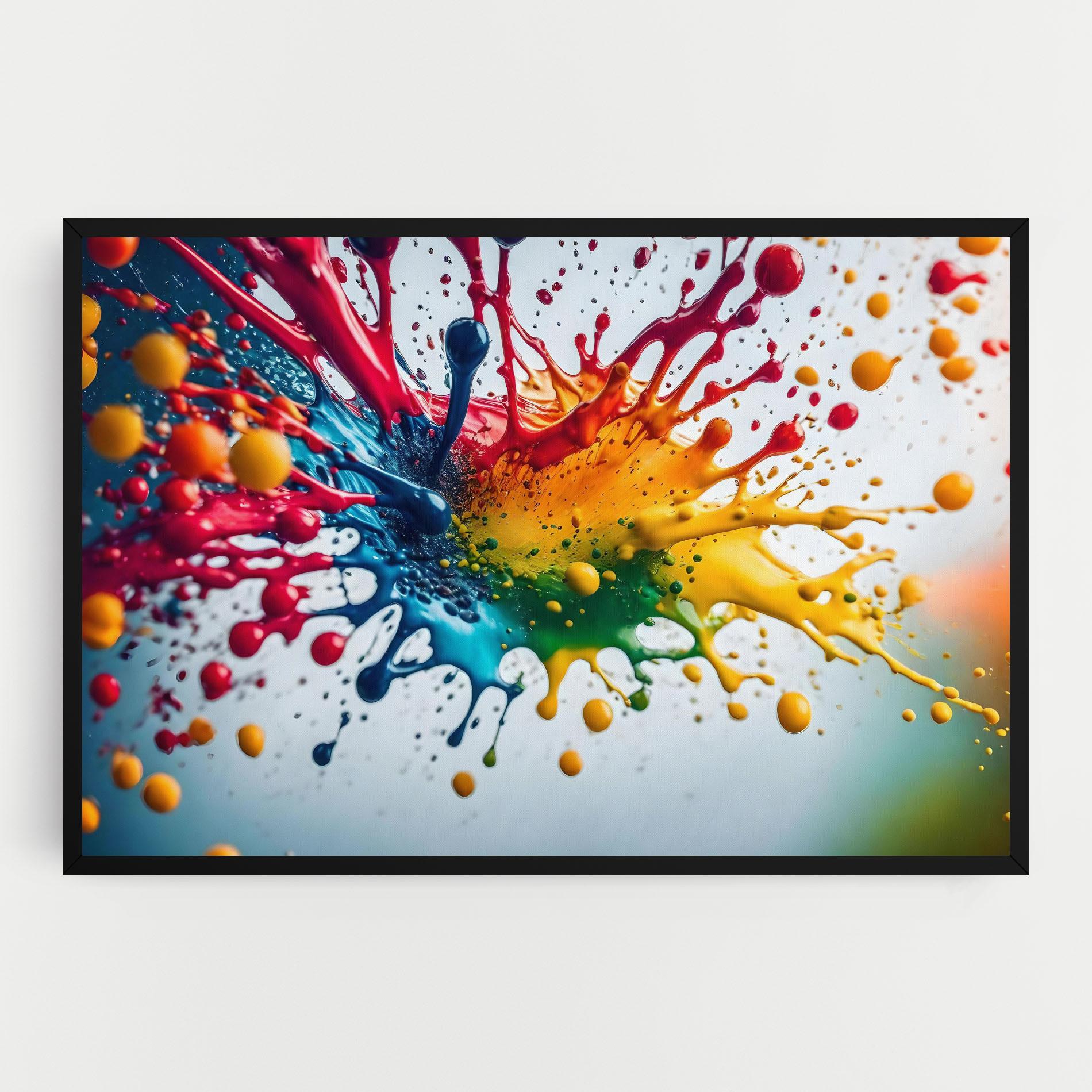 Leinwandbild Colorful Splash Rainbow mockup 0
