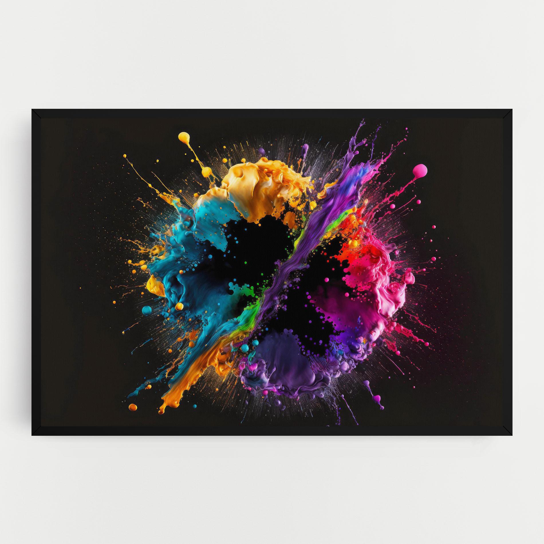 Leinwandbild Oily Splash Explosion mockup 0