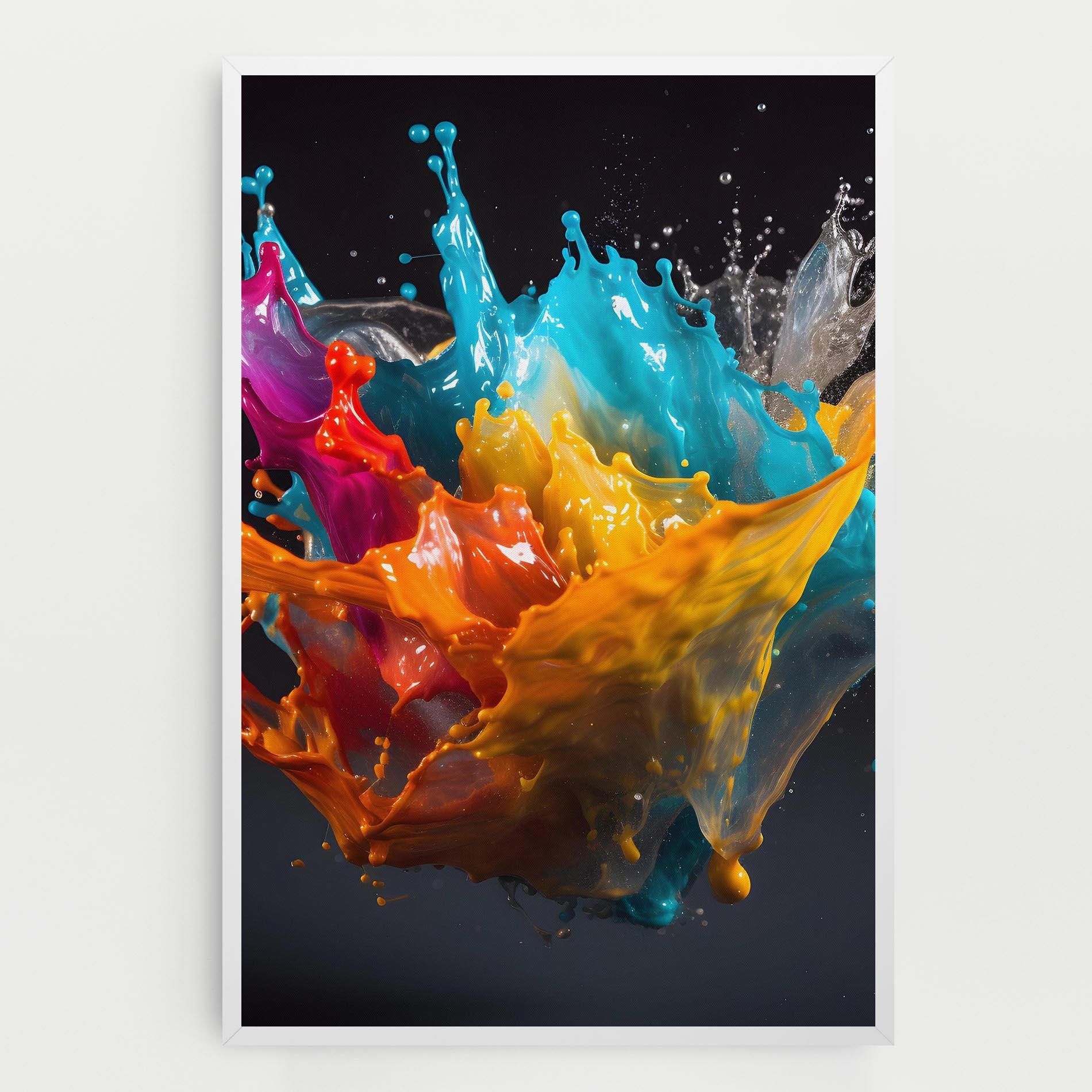 Leinwandbild Colorful Splash Floating mockup 0