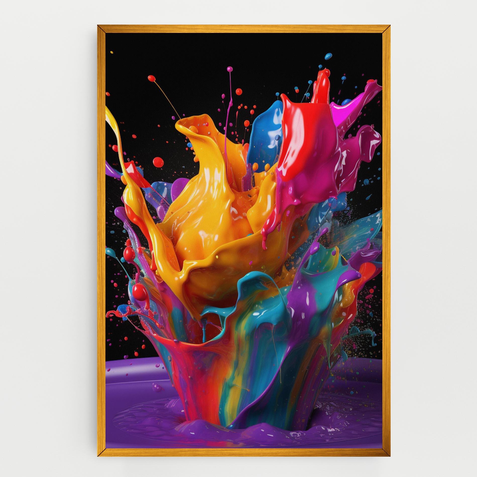 Leinwandbild Brightly Color Splashing mockup 0