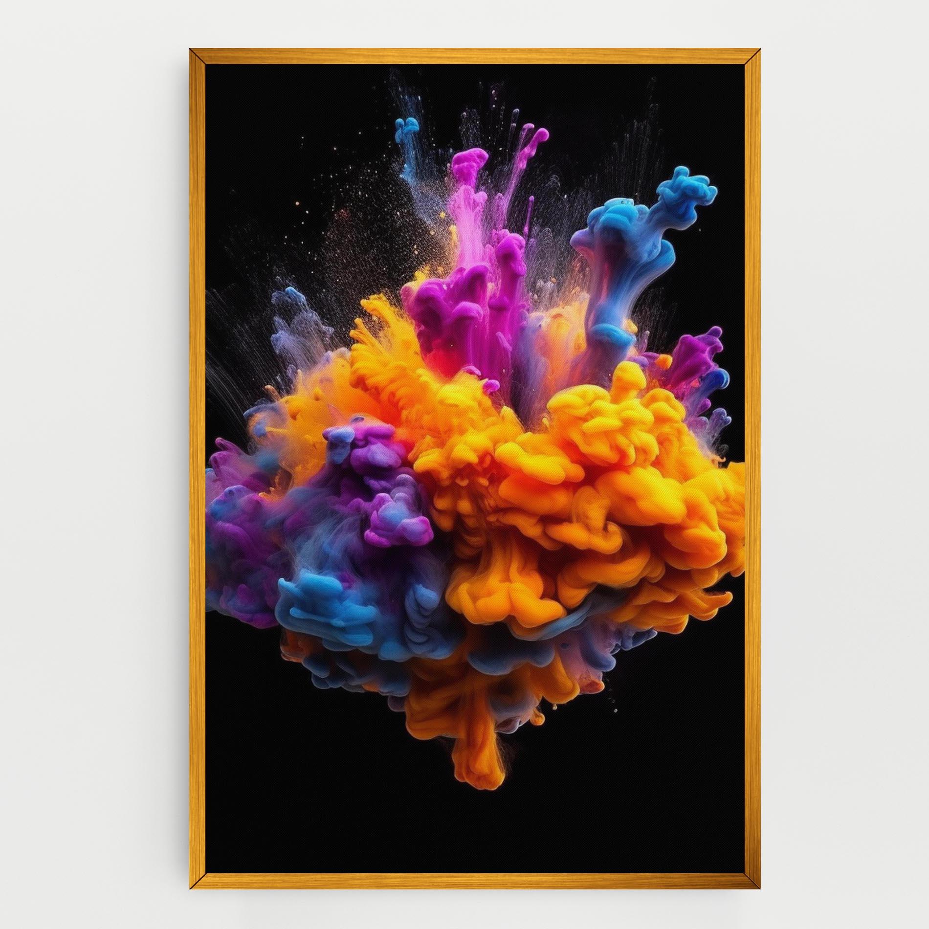 Leinwandbild Colorful Cloud Liquid mockup 0