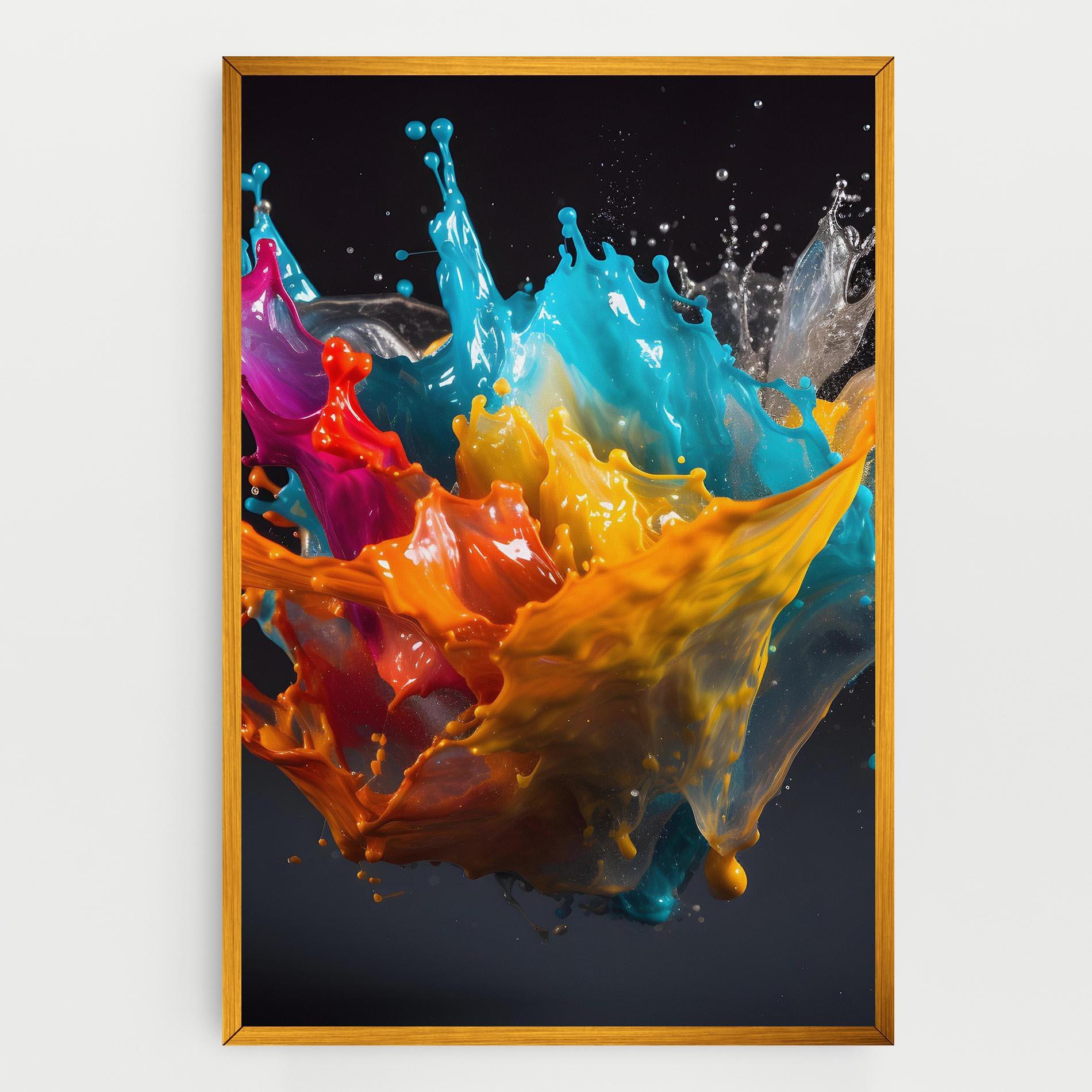 Leinwandbild Colorful Splash Floating mockup 0