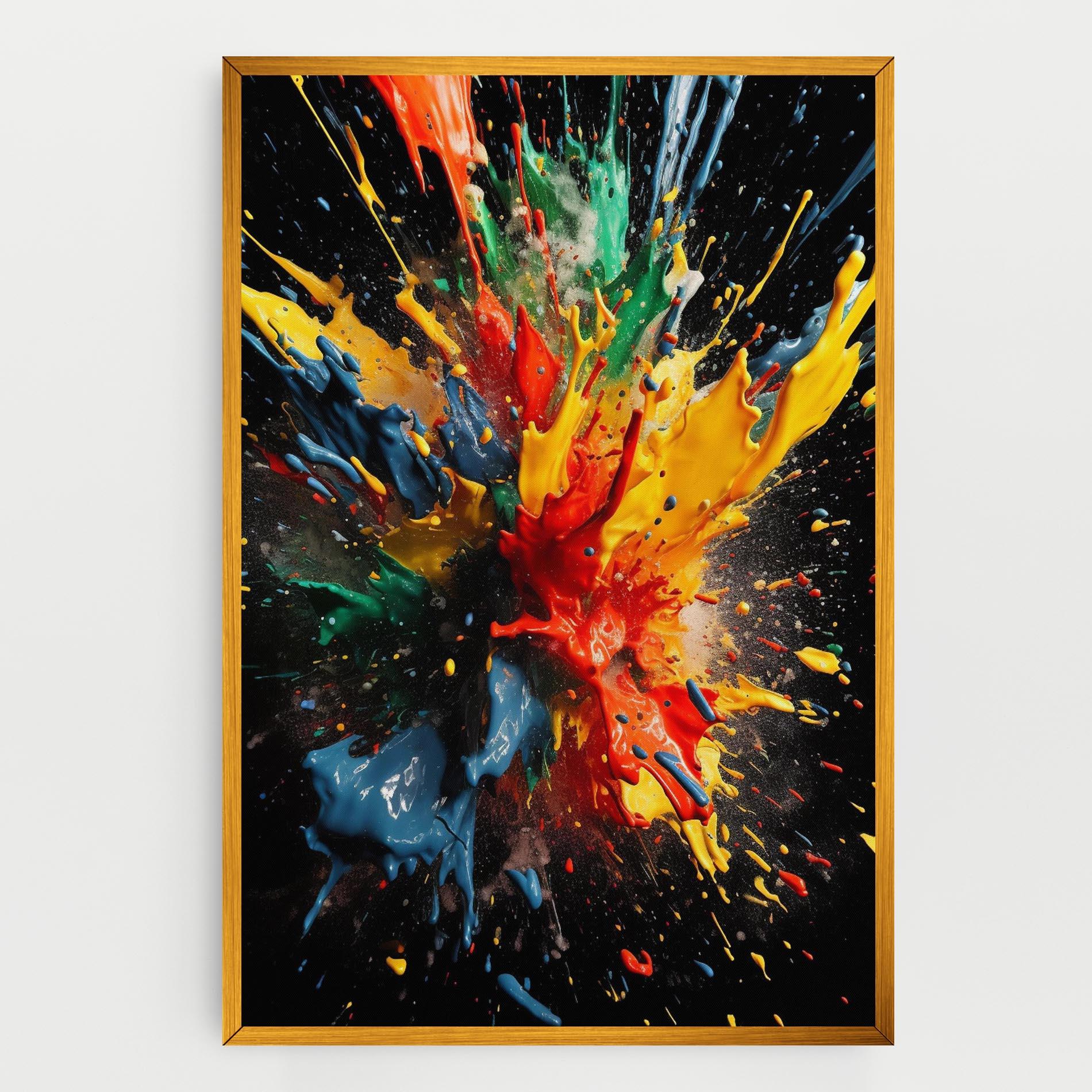 Leinwandbild Floating Color Splash mockup 0