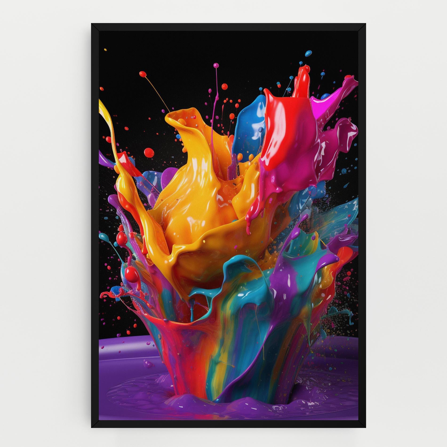 Leinwandbild Brightly Color Splashing mockup 0