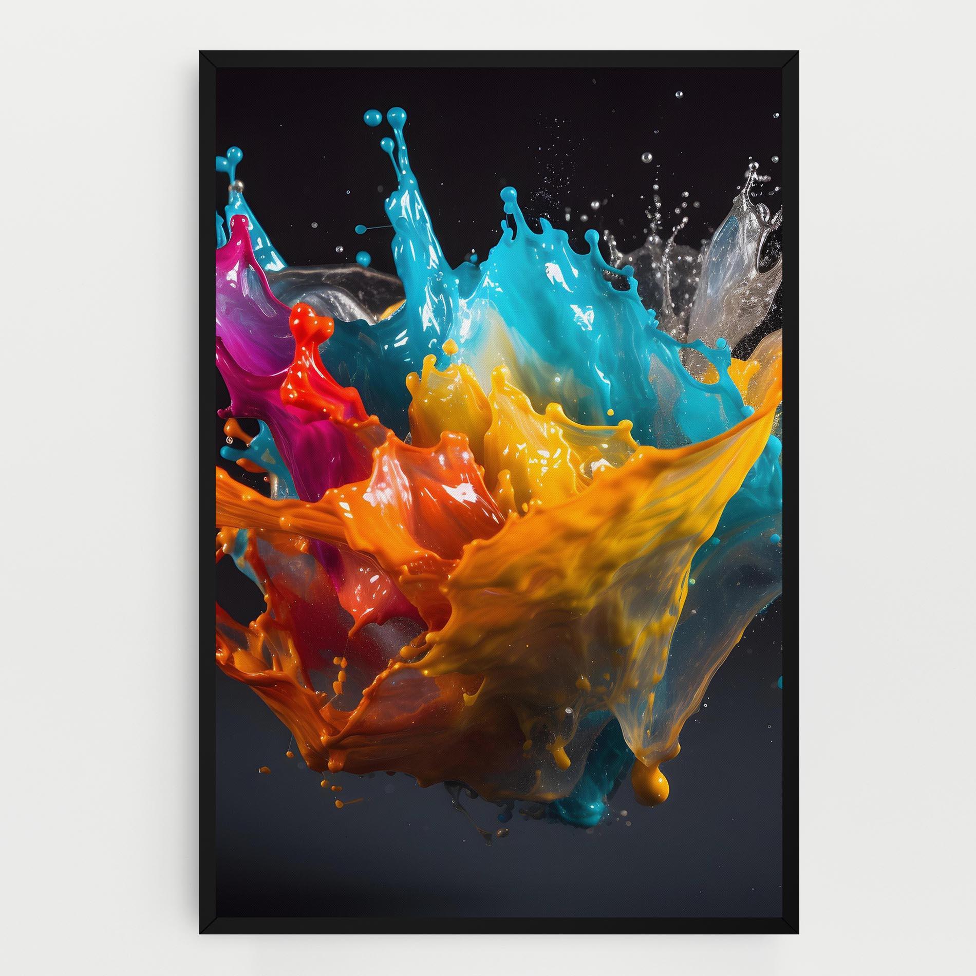 Leinwandbild Colorful Splash Floating mockup 0