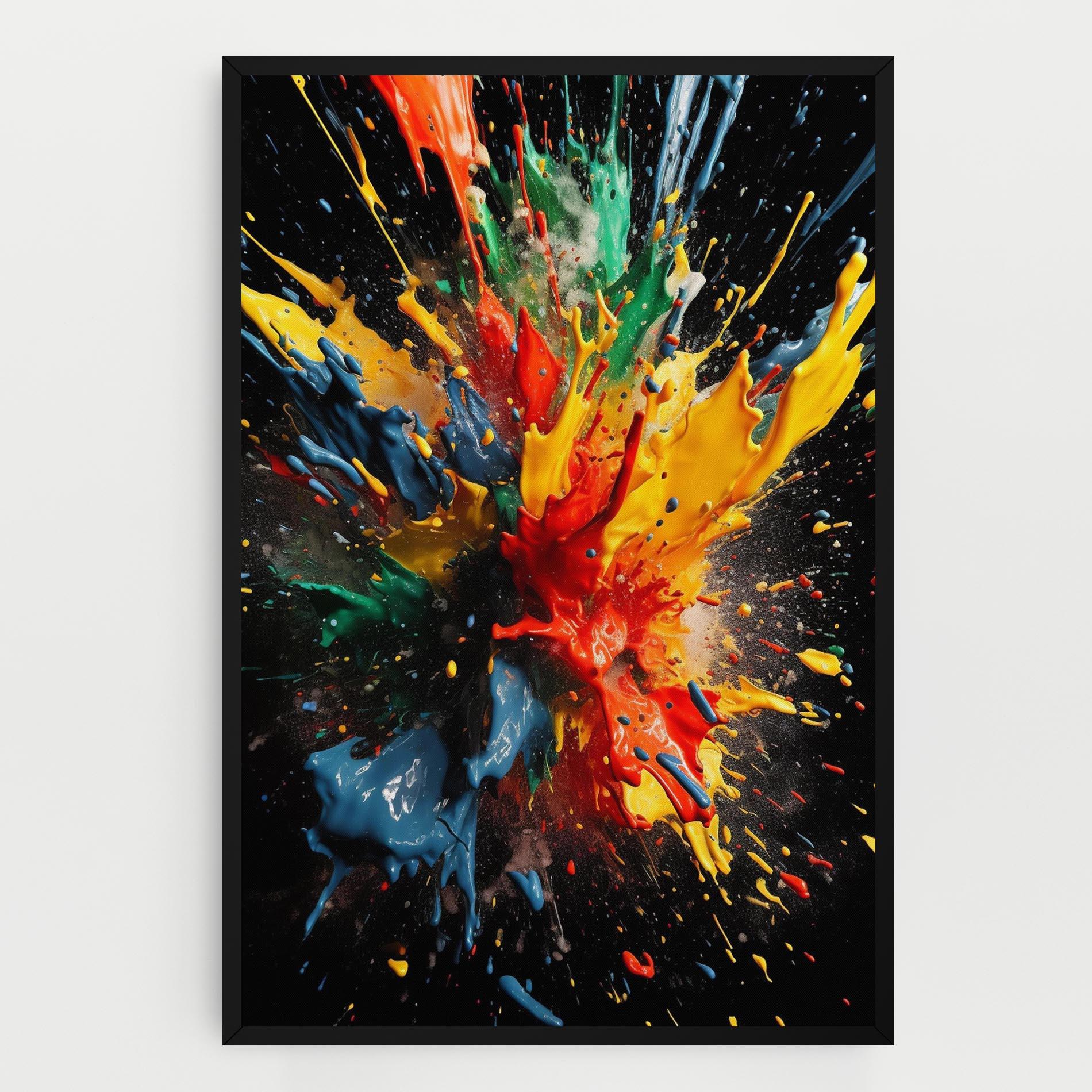 Leinwandbild Floating Color Splash mockup 0