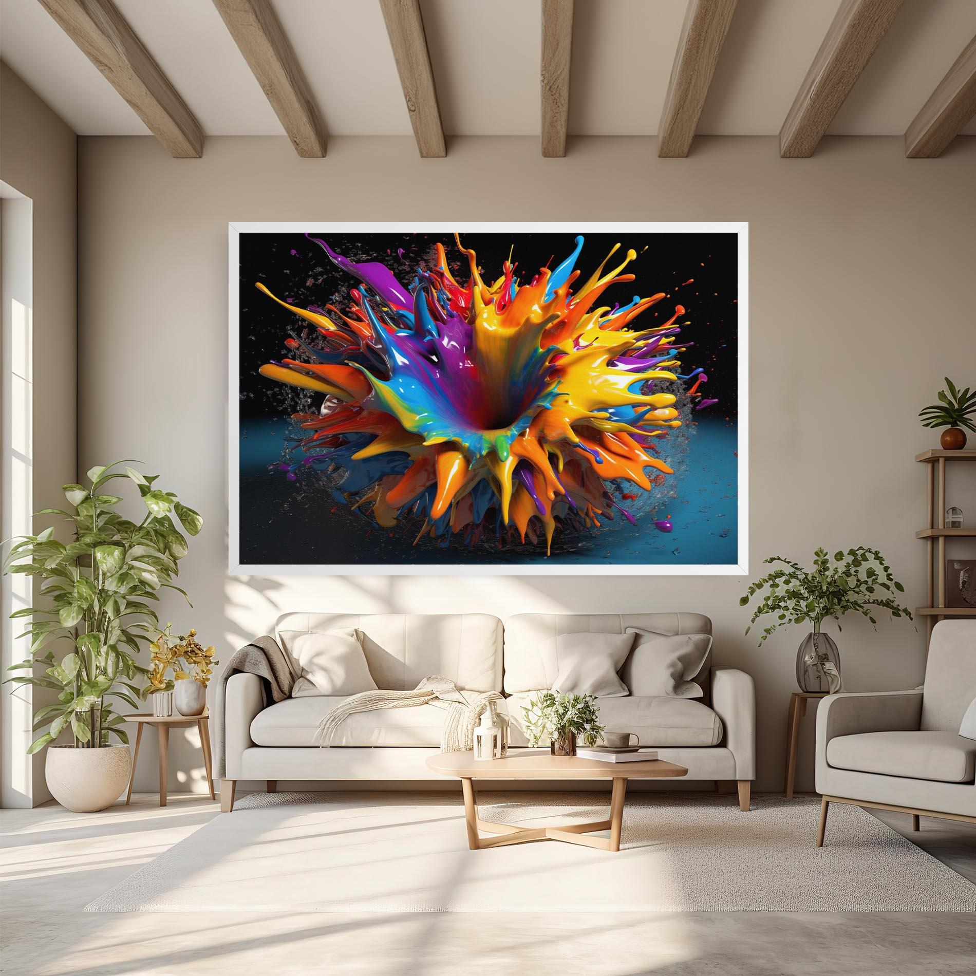 Leinwandbild 3d Color Splash mockup 6