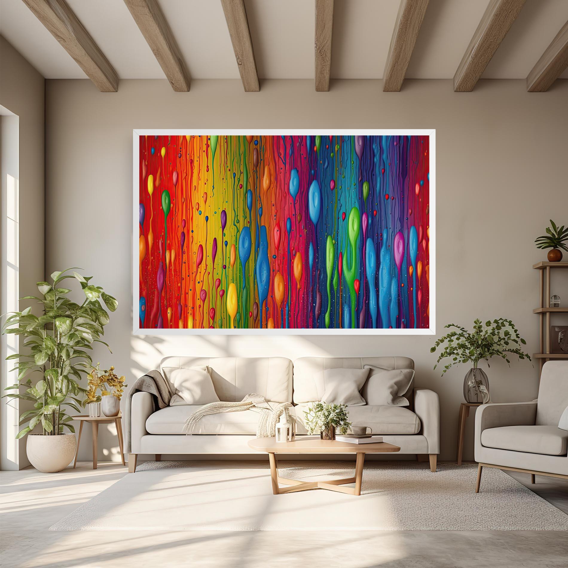Leinwandbild Abstract Rainbow Pattern mockup 6