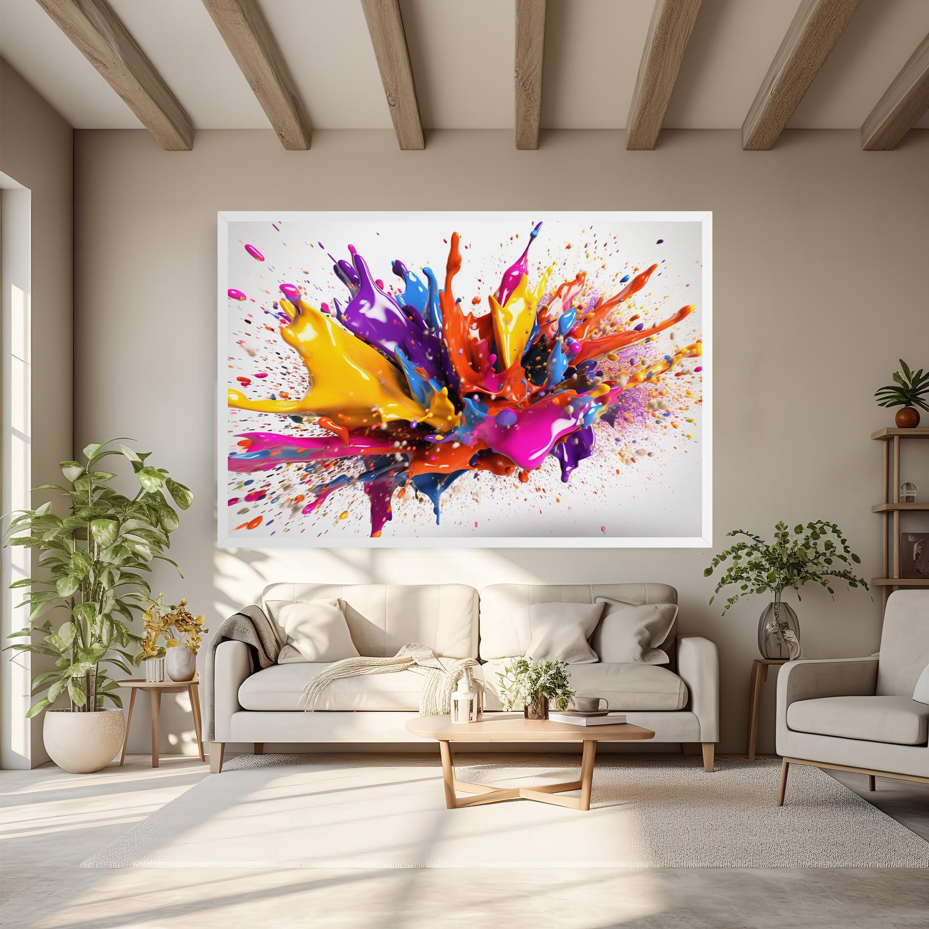 Leinwandbild Abstract Splash 3d mockup 6