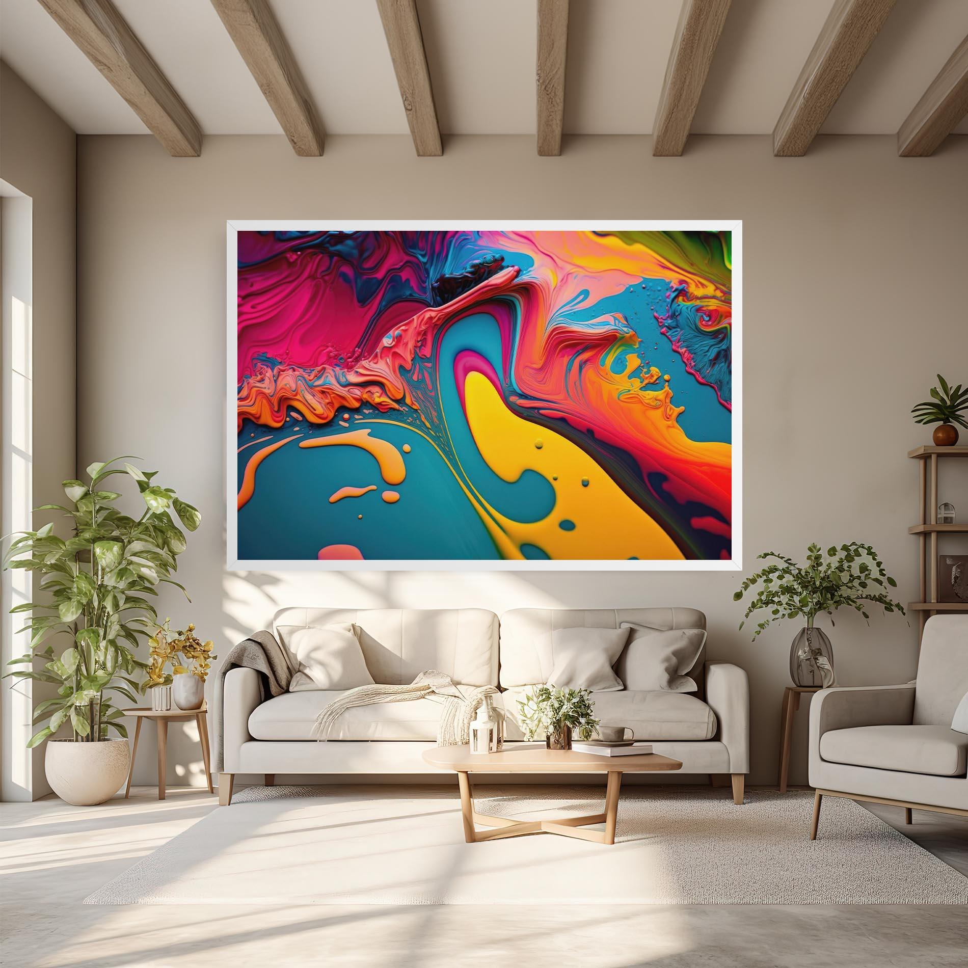 Leinwandbild Acrylic Close Up mockup 6