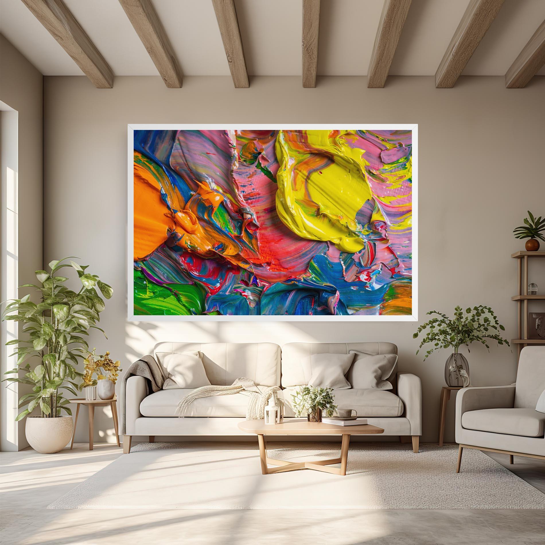 Leinwandbild Bright Oil Colors mockup 6