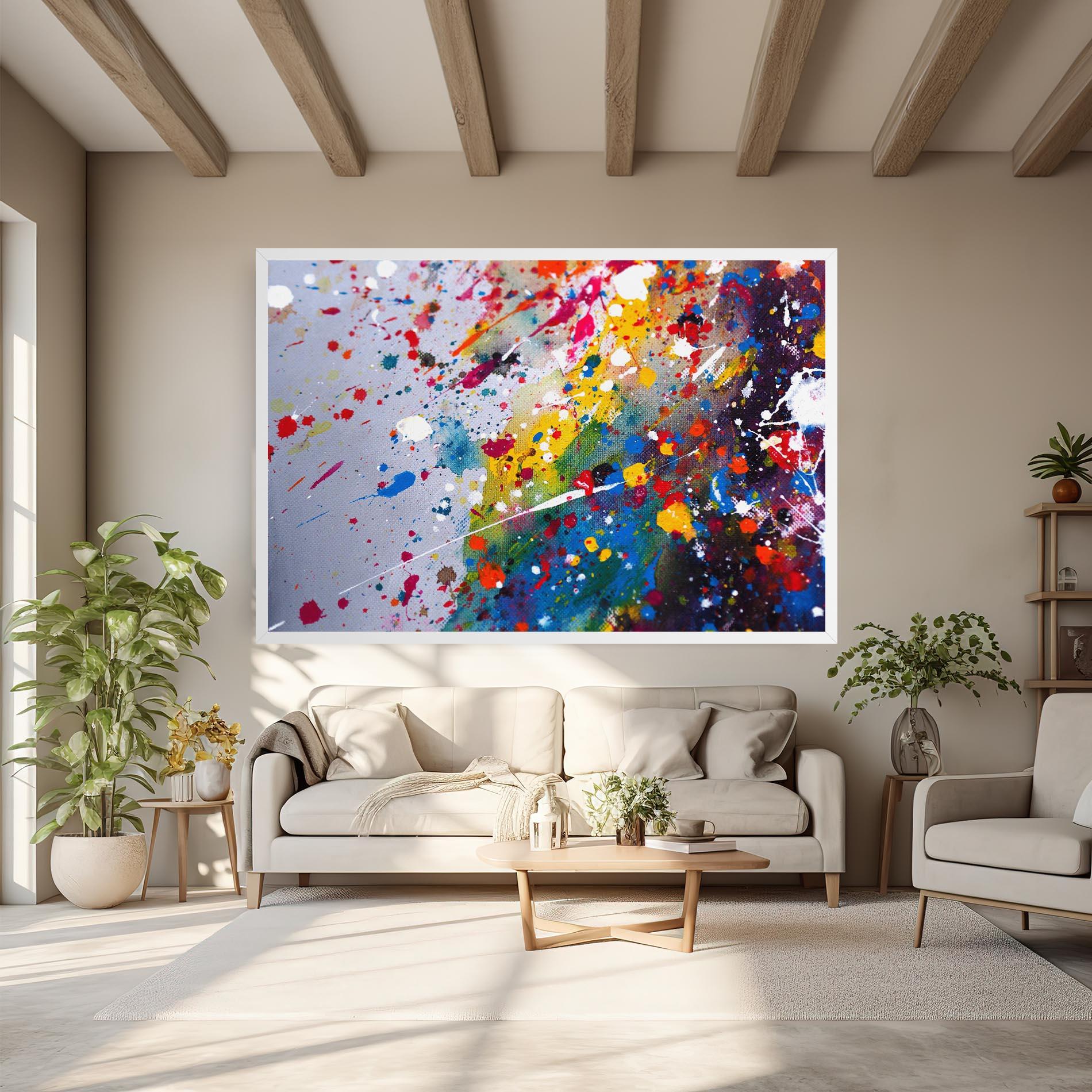 Leinwandbild Watercolor Drops mockup 6