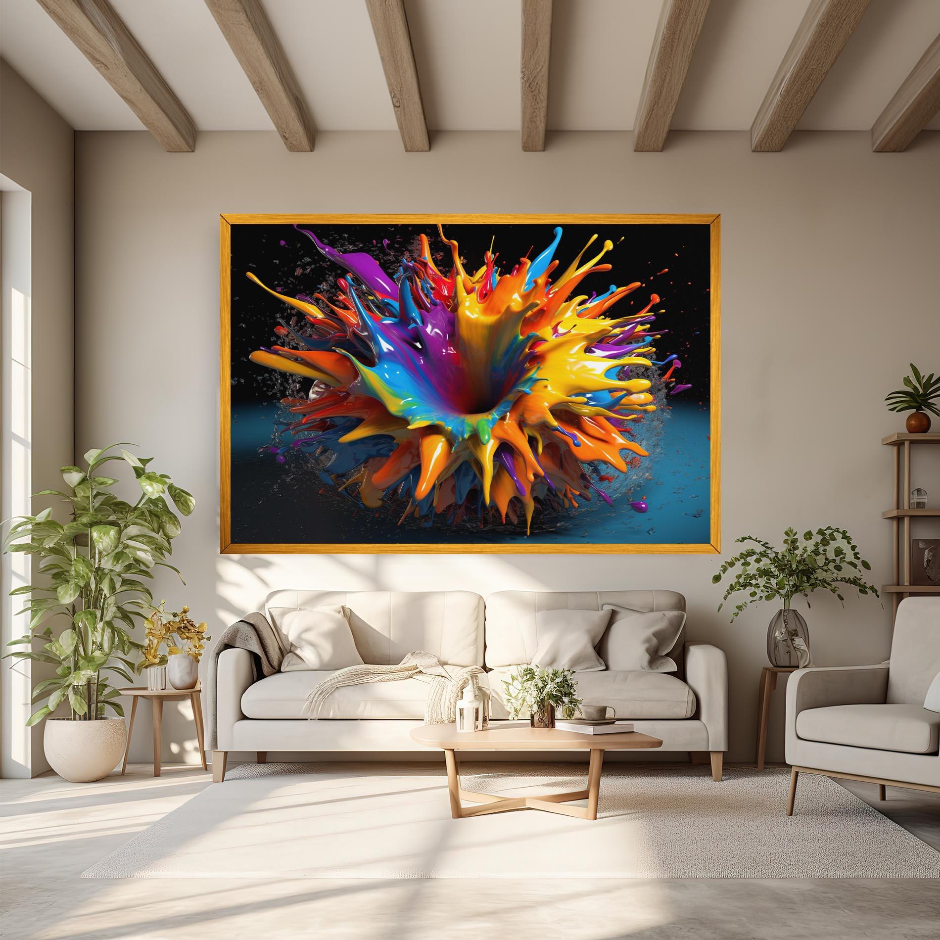 Leinwandbild 3d Color Splash mockup 6