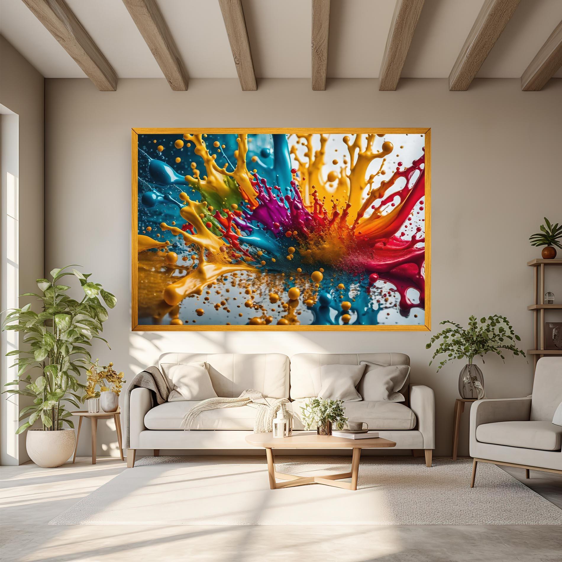 Leinwandbild Colorful Water Splash mockup 6