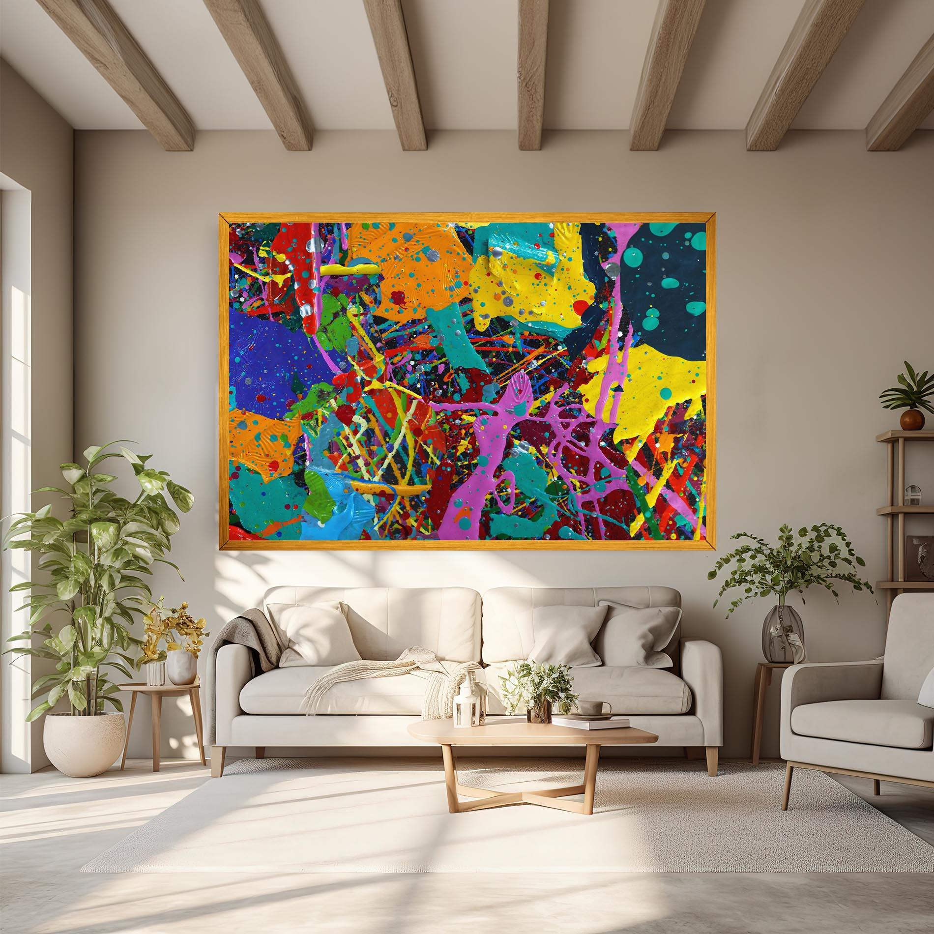 Leinwandbild Dark Panorama mockup 6