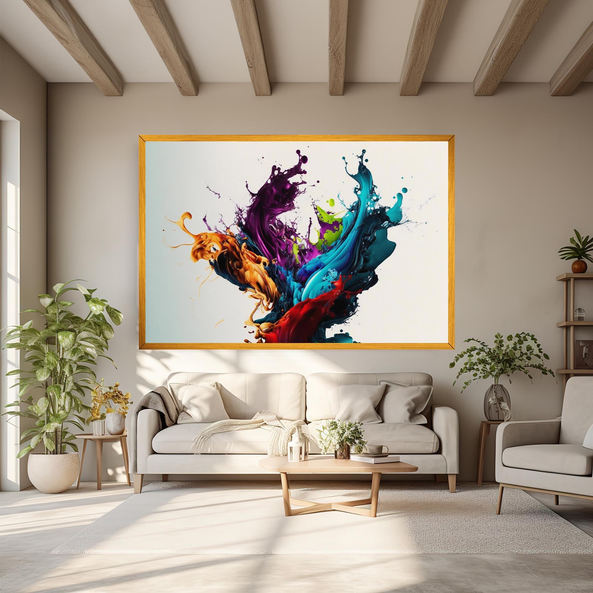 Leinwandbild Dark Purple Splash mockup 6