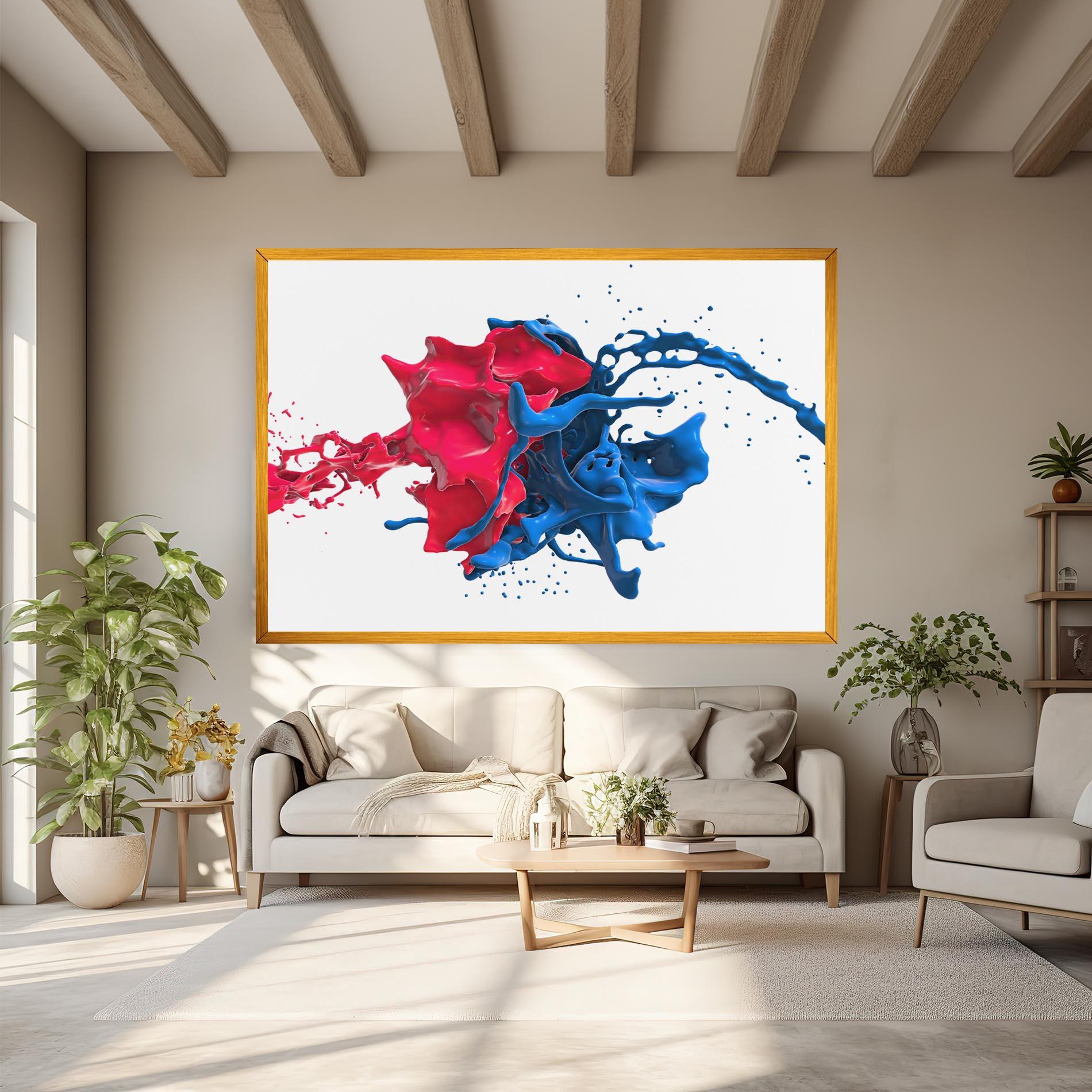 Leinwandbild Pink And Blue Splash mockup 6