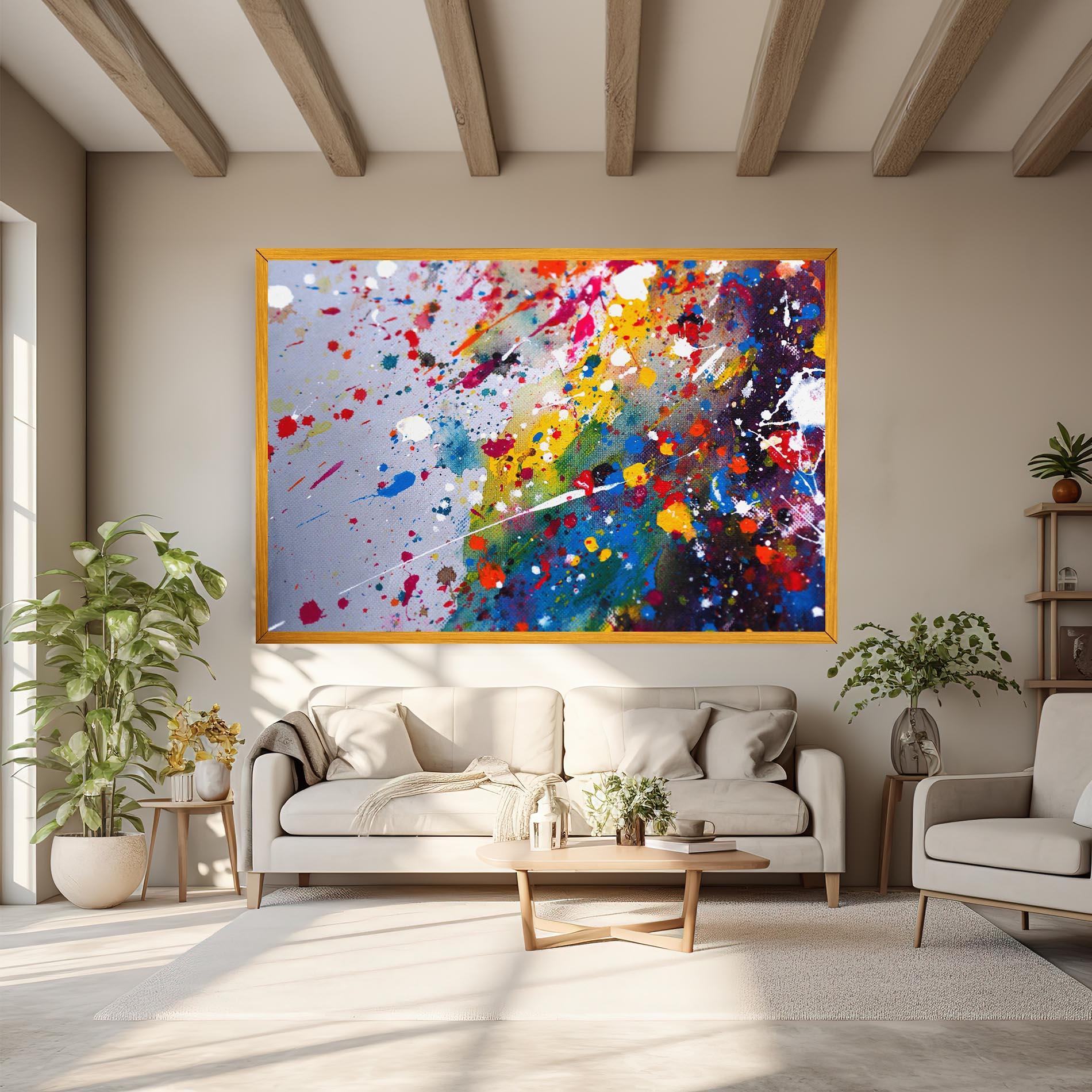 Leinwandbild Watercolor Drops mockup 6