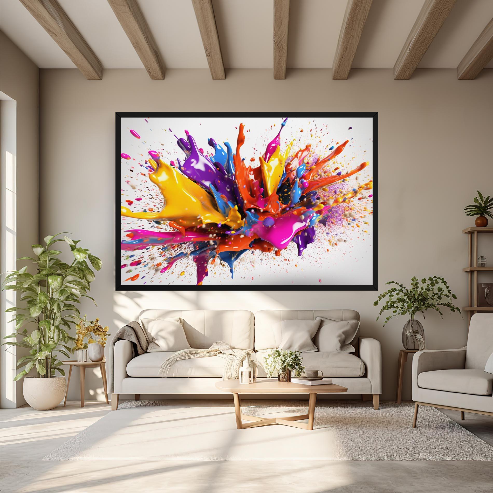 Leinwandbild Abstract Splash 3d mockup 6