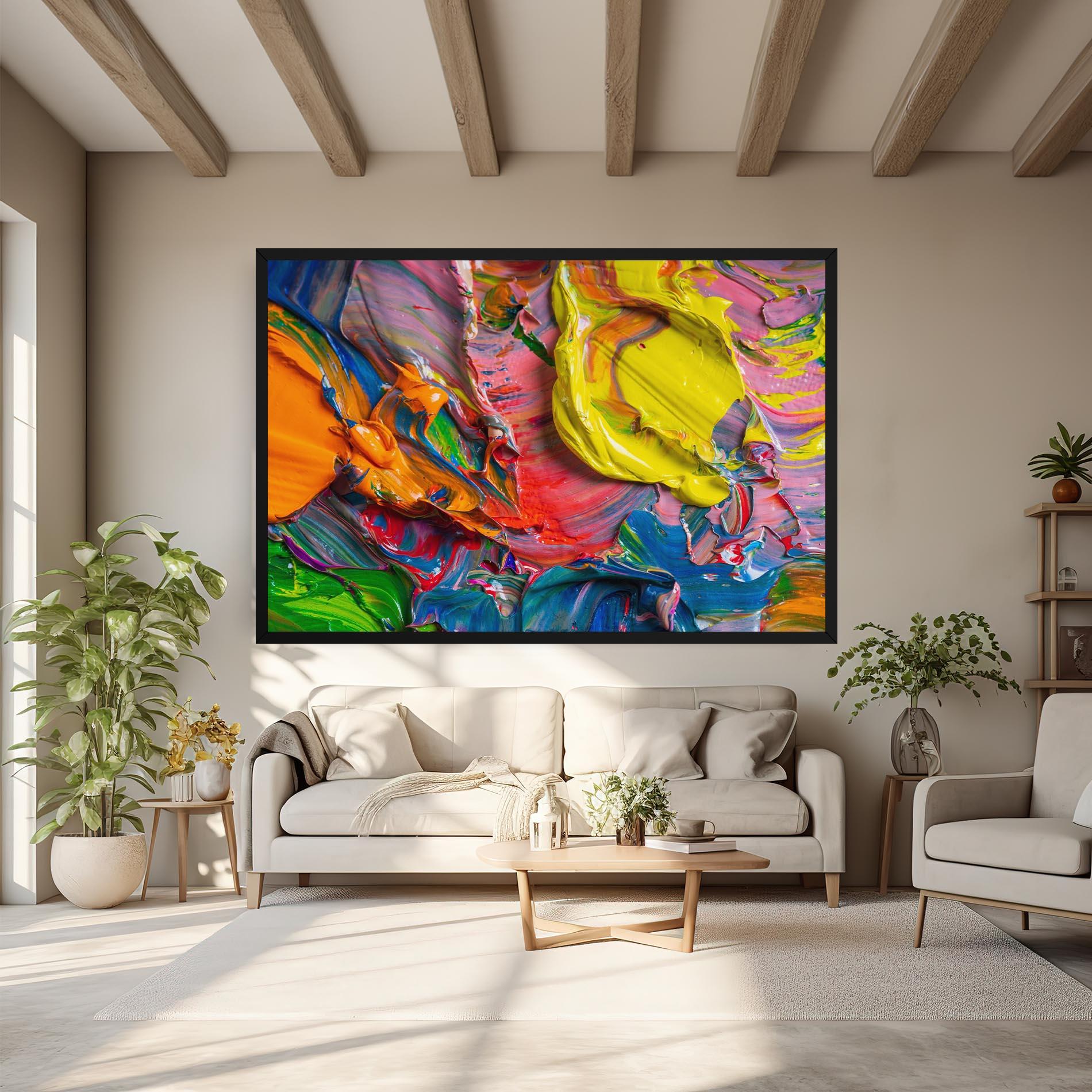 Leinwandbild Bright Oil Colors mockup 6