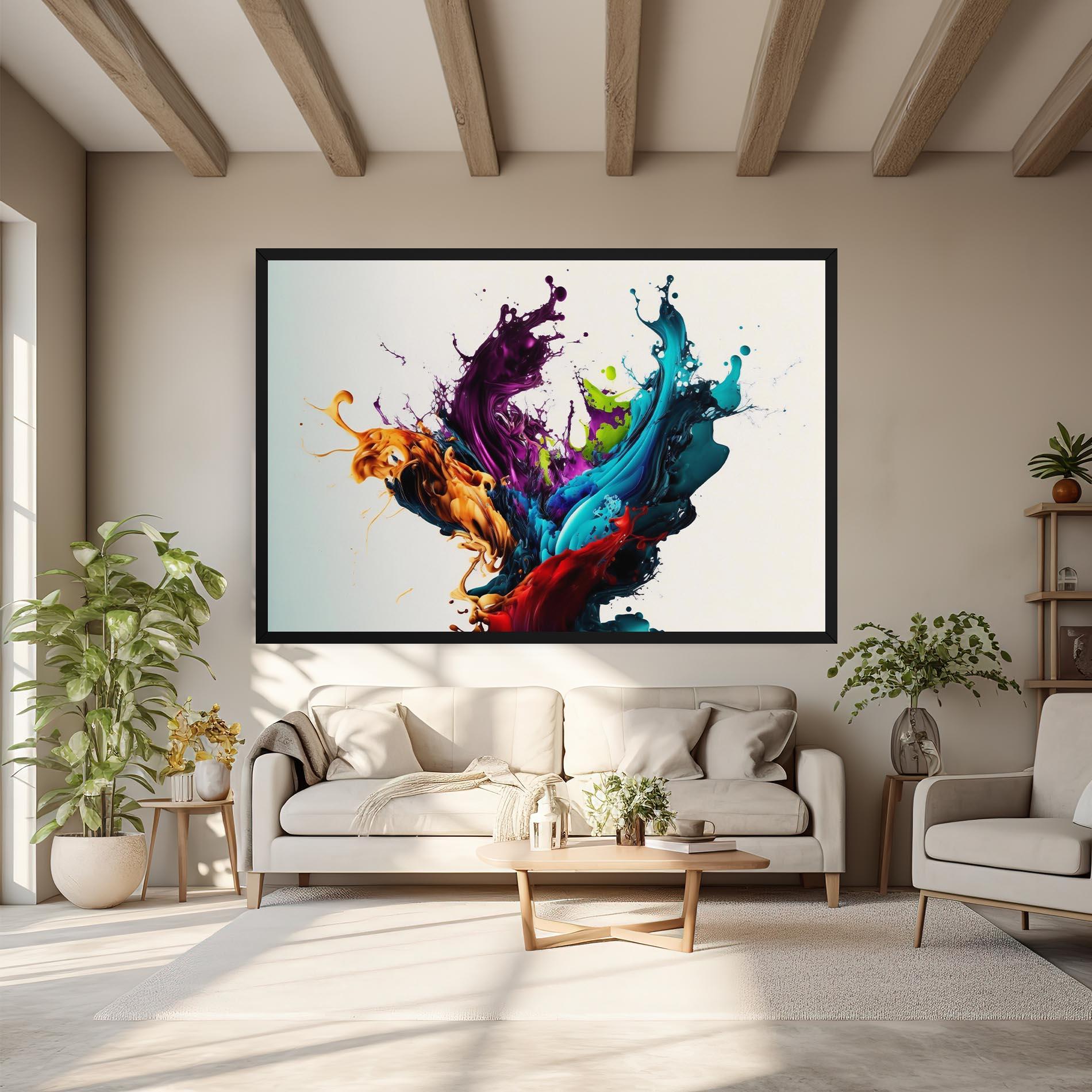 Leinwandbild Dark Purple Splash mockup 6