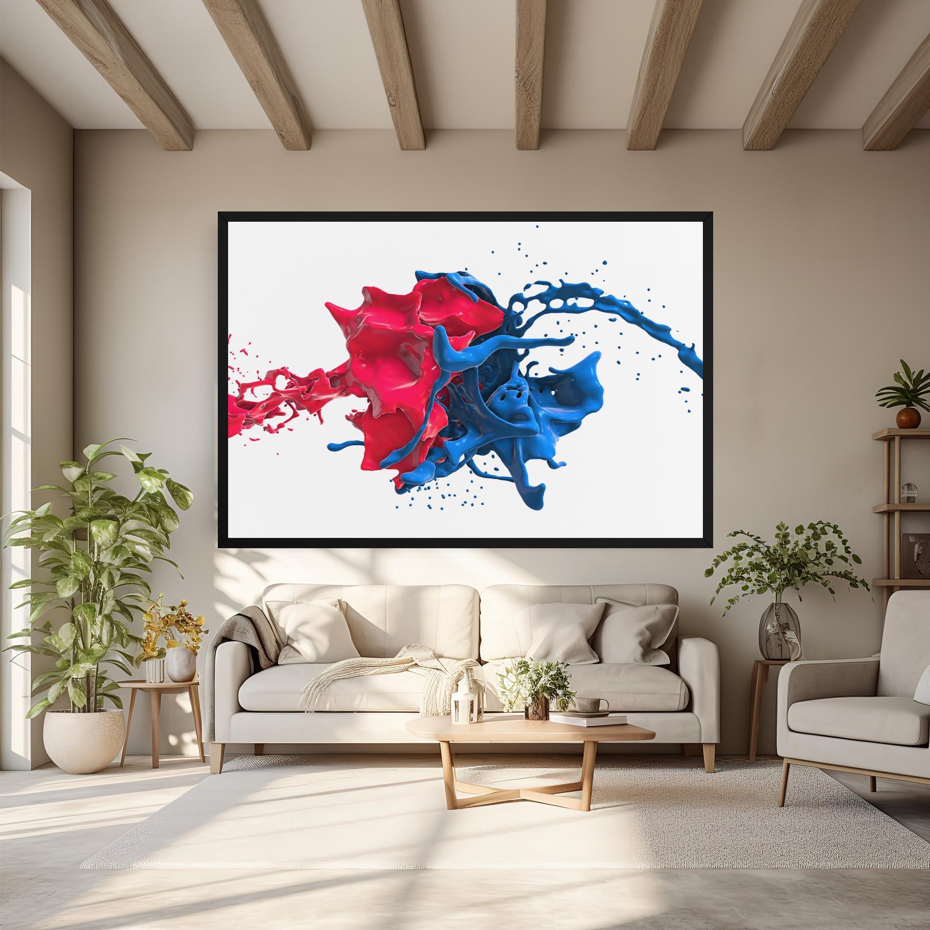 Leinwandbild Pink And Blue Splash mockup 6