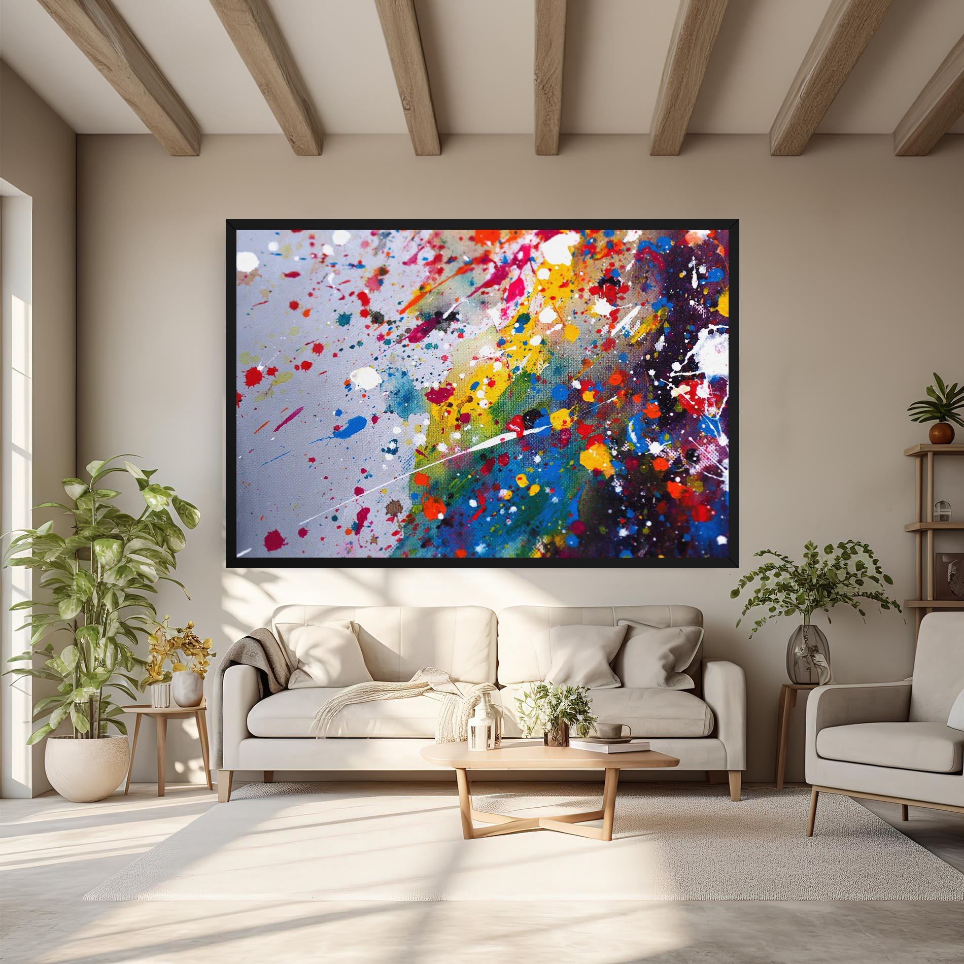 Leinwandbild Watercolor Drops mockup 6