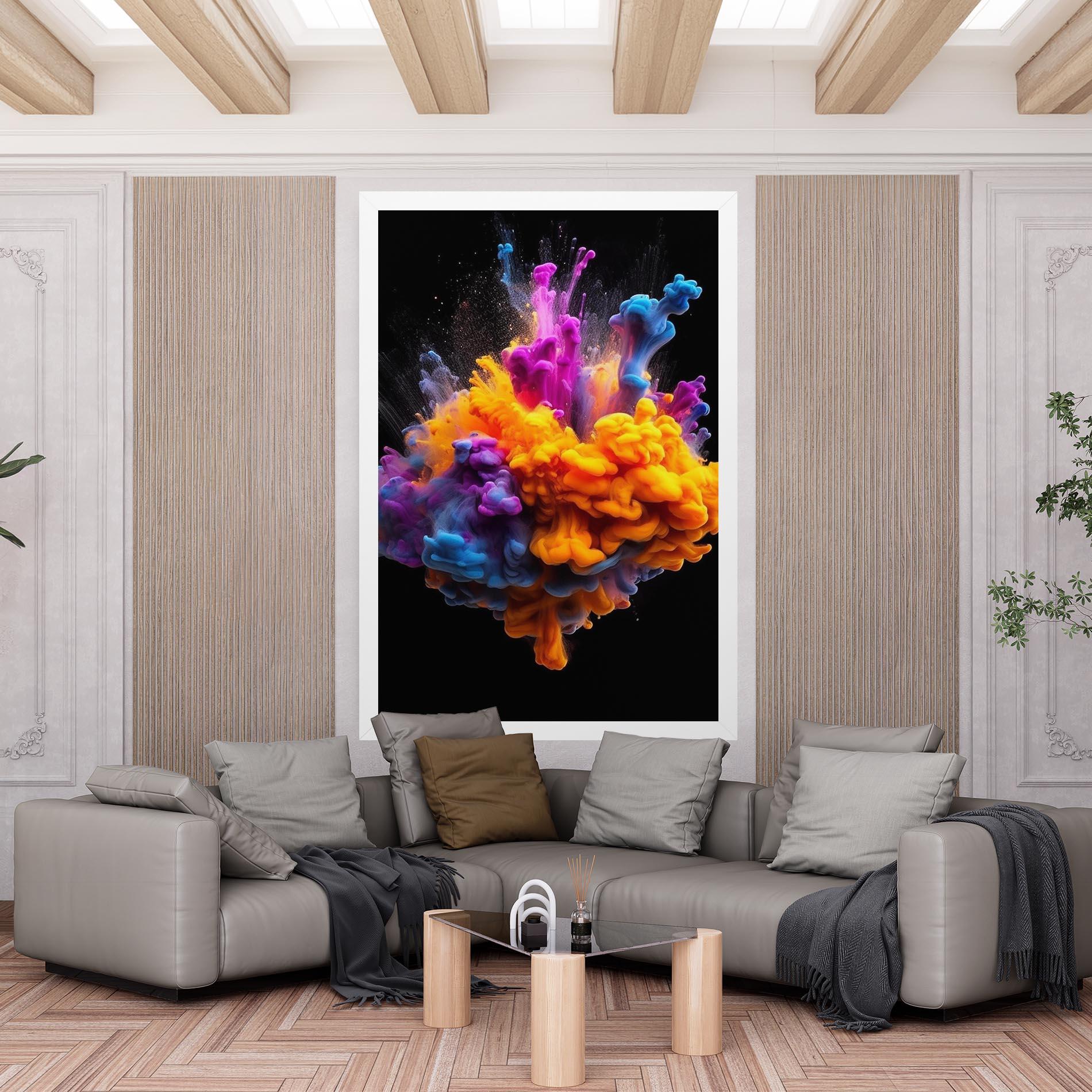 Leinwandbild Colorful Cloud Liquid mockup 6