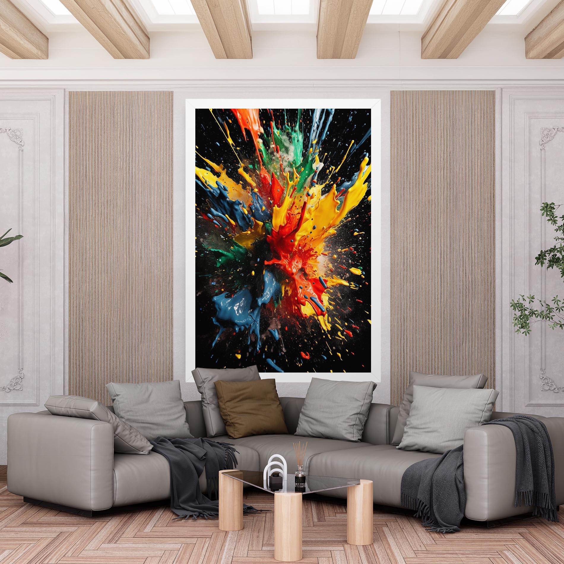 Leinwandbild Floating Color Splash mockup 6