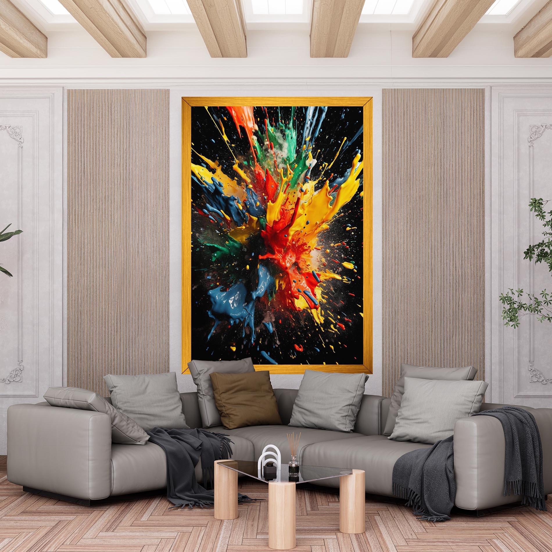 Leinwandbild Floating Color Splash mockup 6