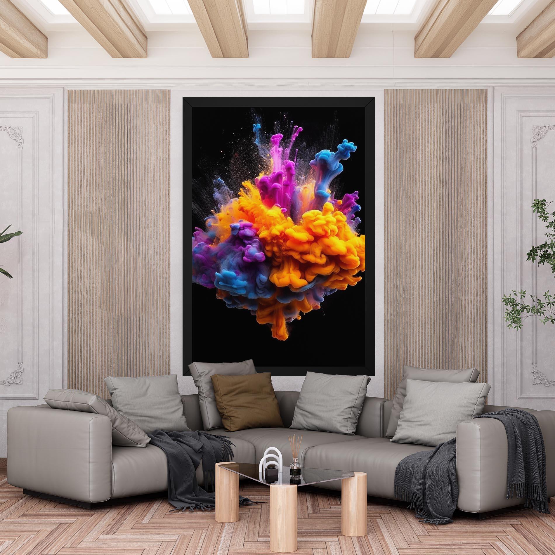 Leinwandbild Colorful Cloud Liquid mockup 6