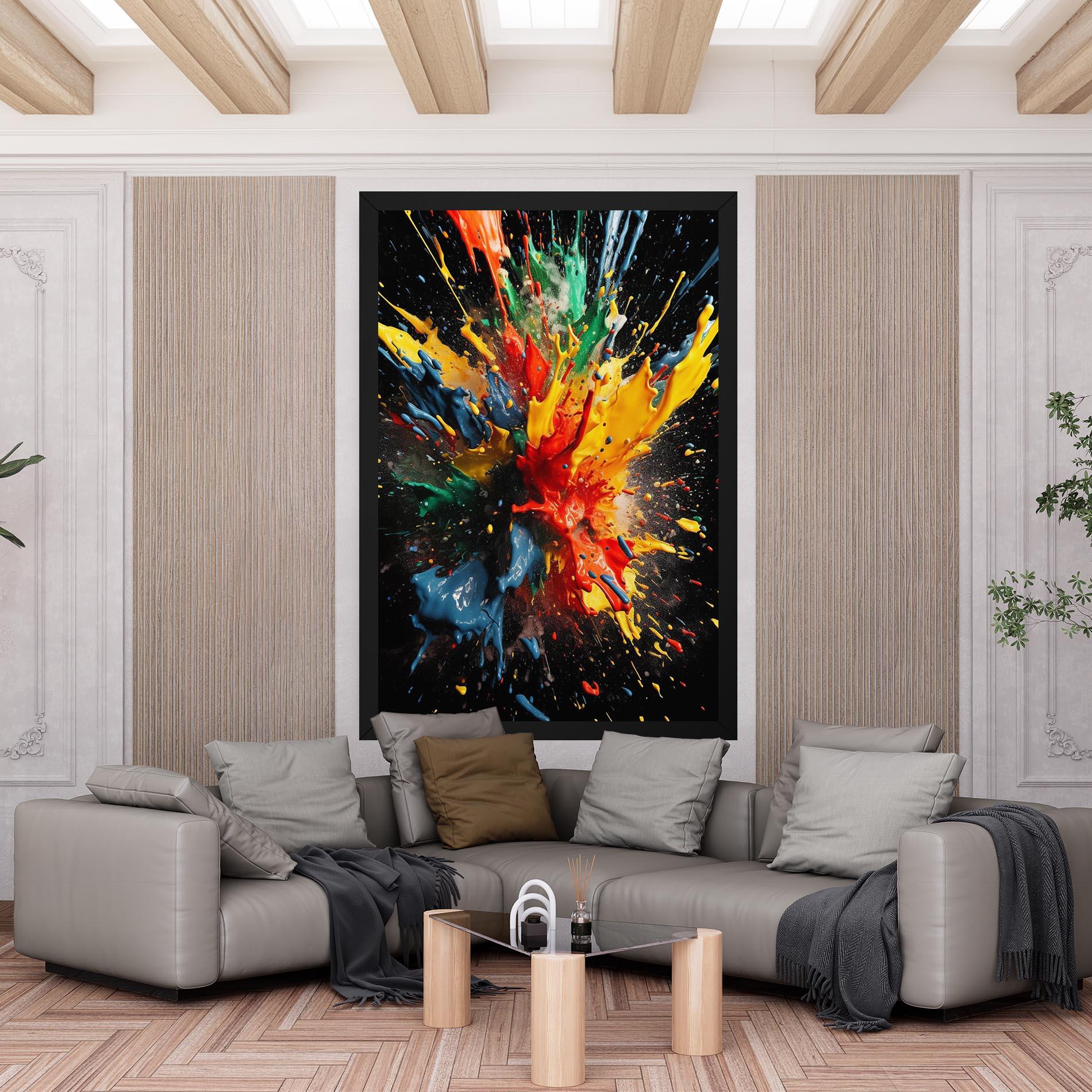 Leinwandbild Floating Color Splash mockup 6