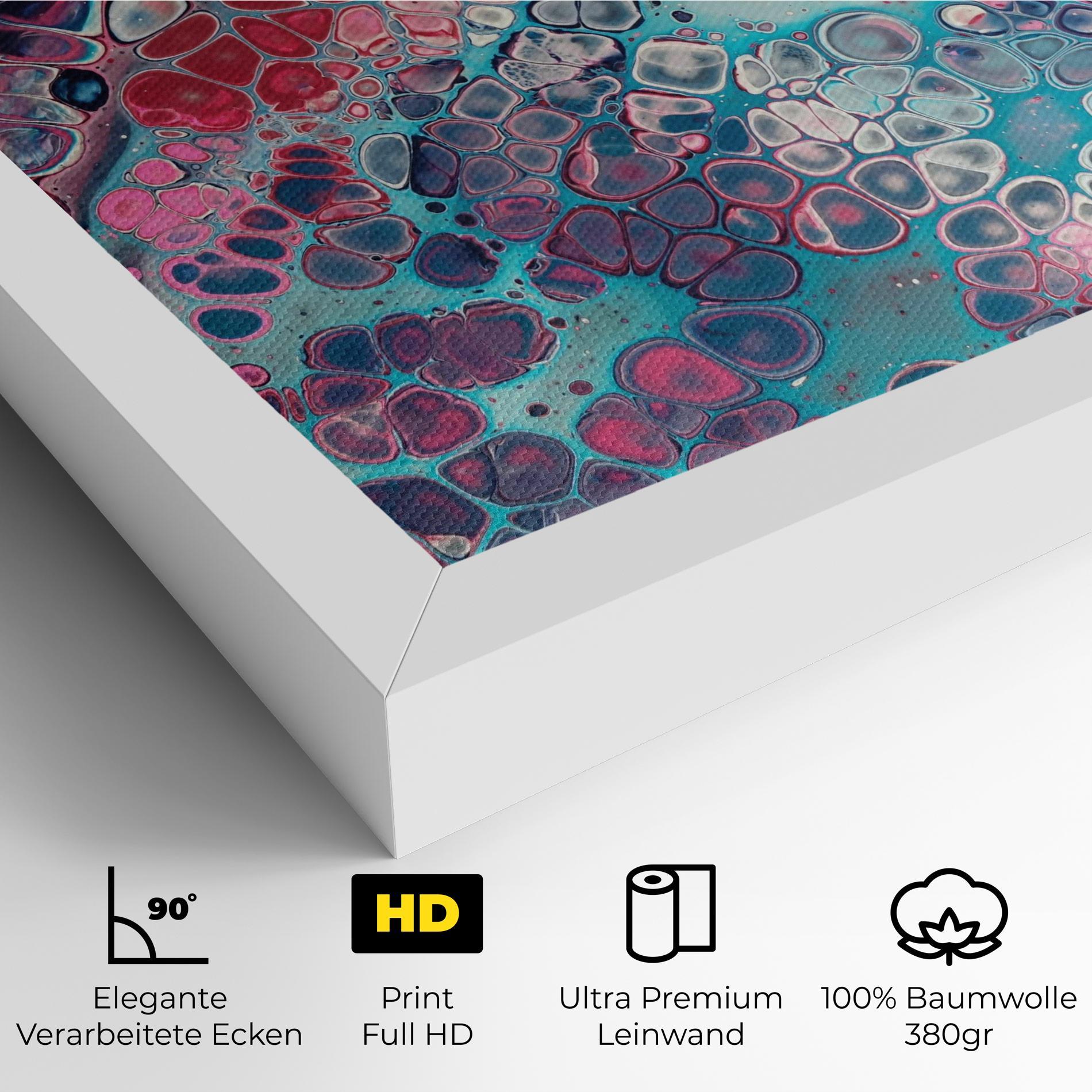 Leinwandbild Abstract Blue Objects mockup 4