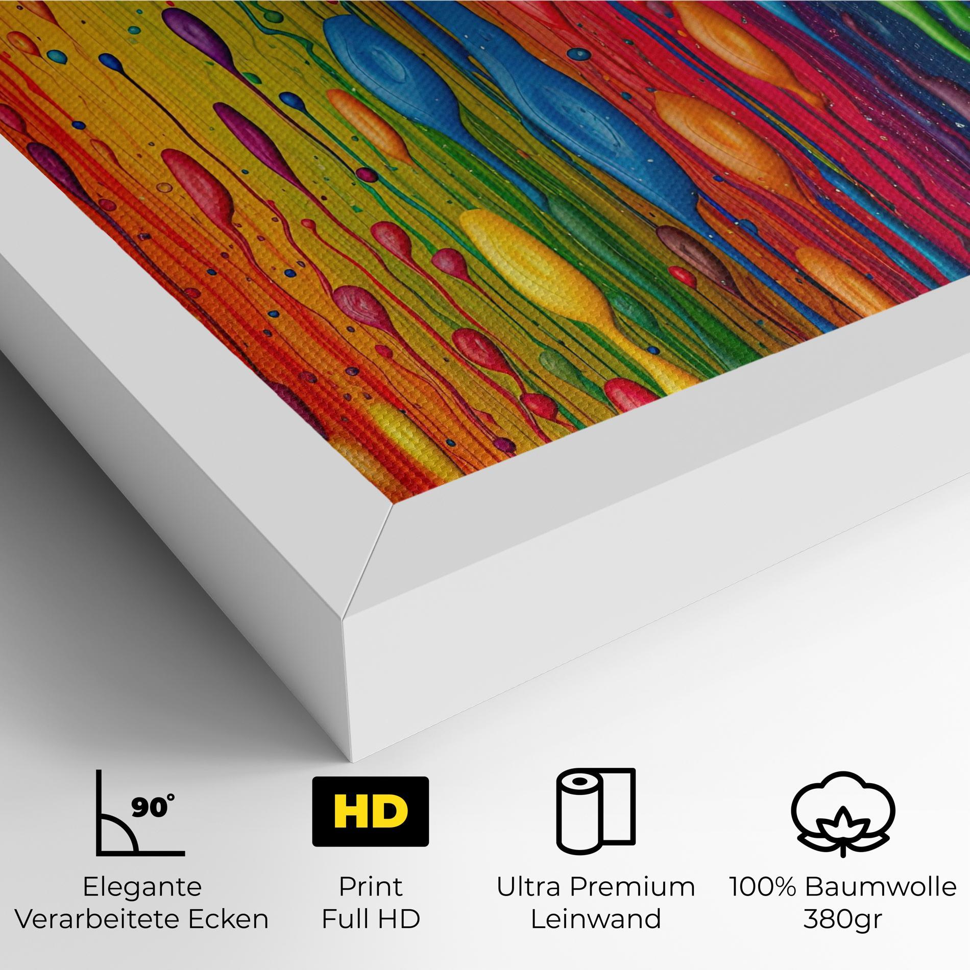 Leinwandbild Abstract Rainbow Pattern mockup 4