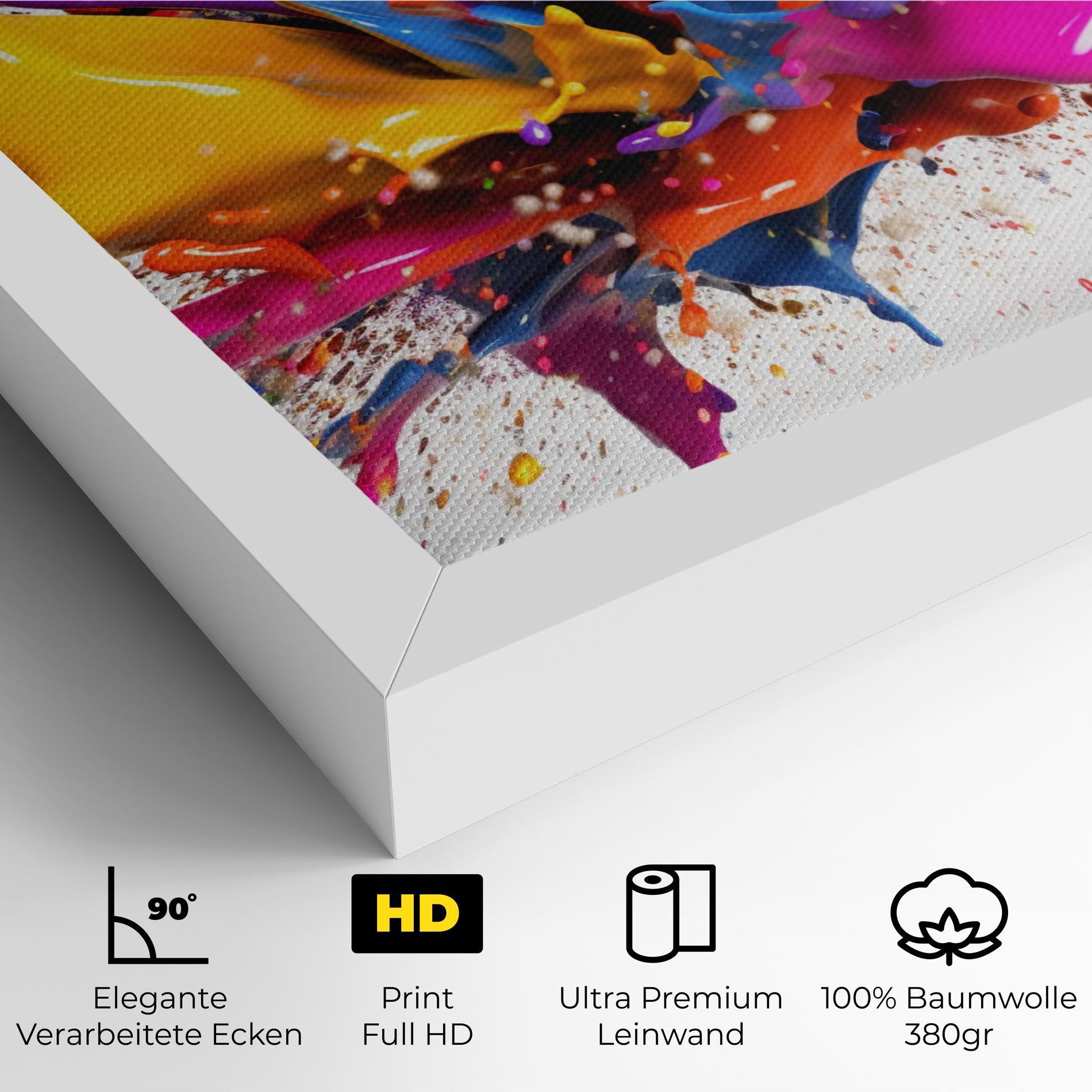 Leinwandbild Abstract Splash 3d mockup 4