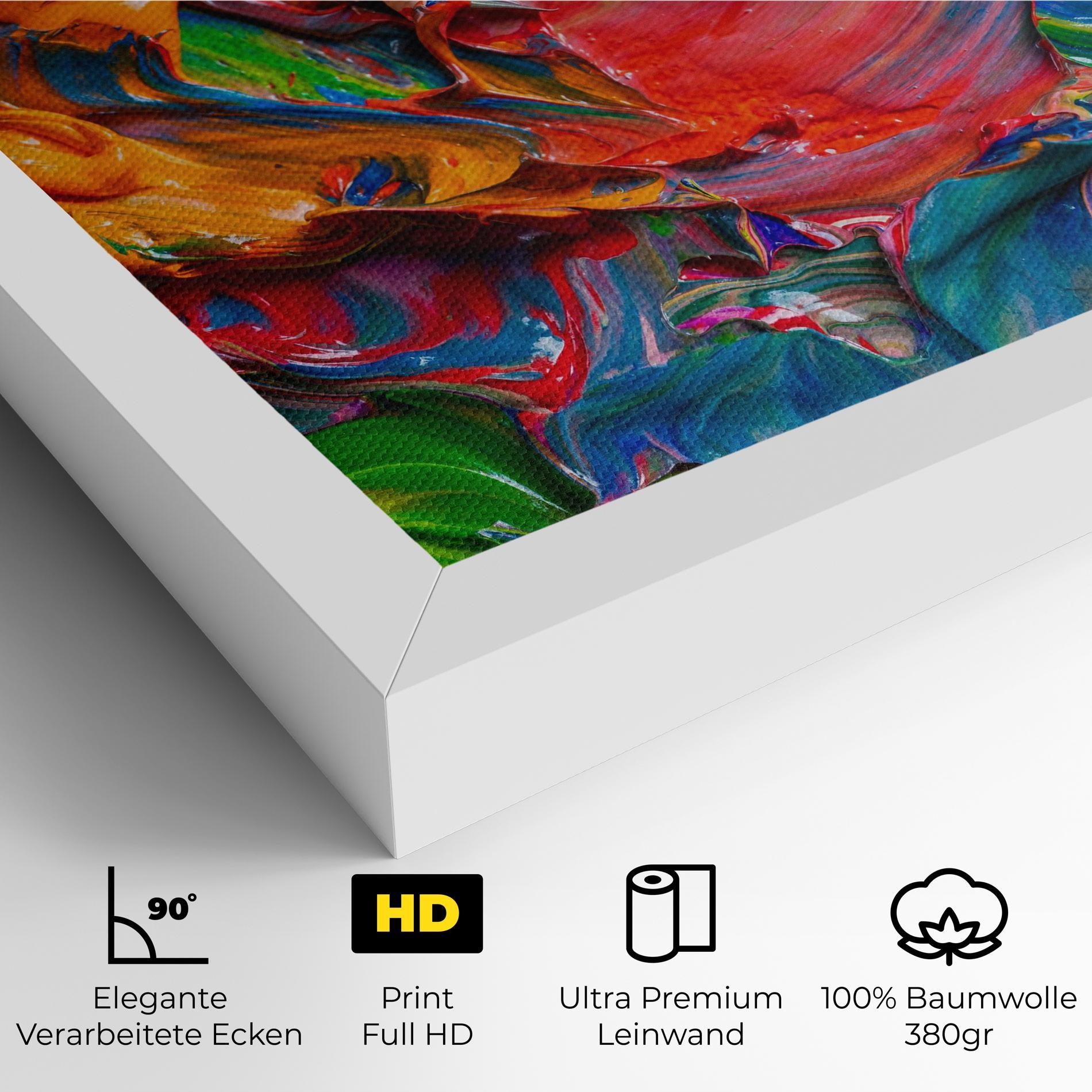 Leinwandbild Bright Oil Colors mockup 4