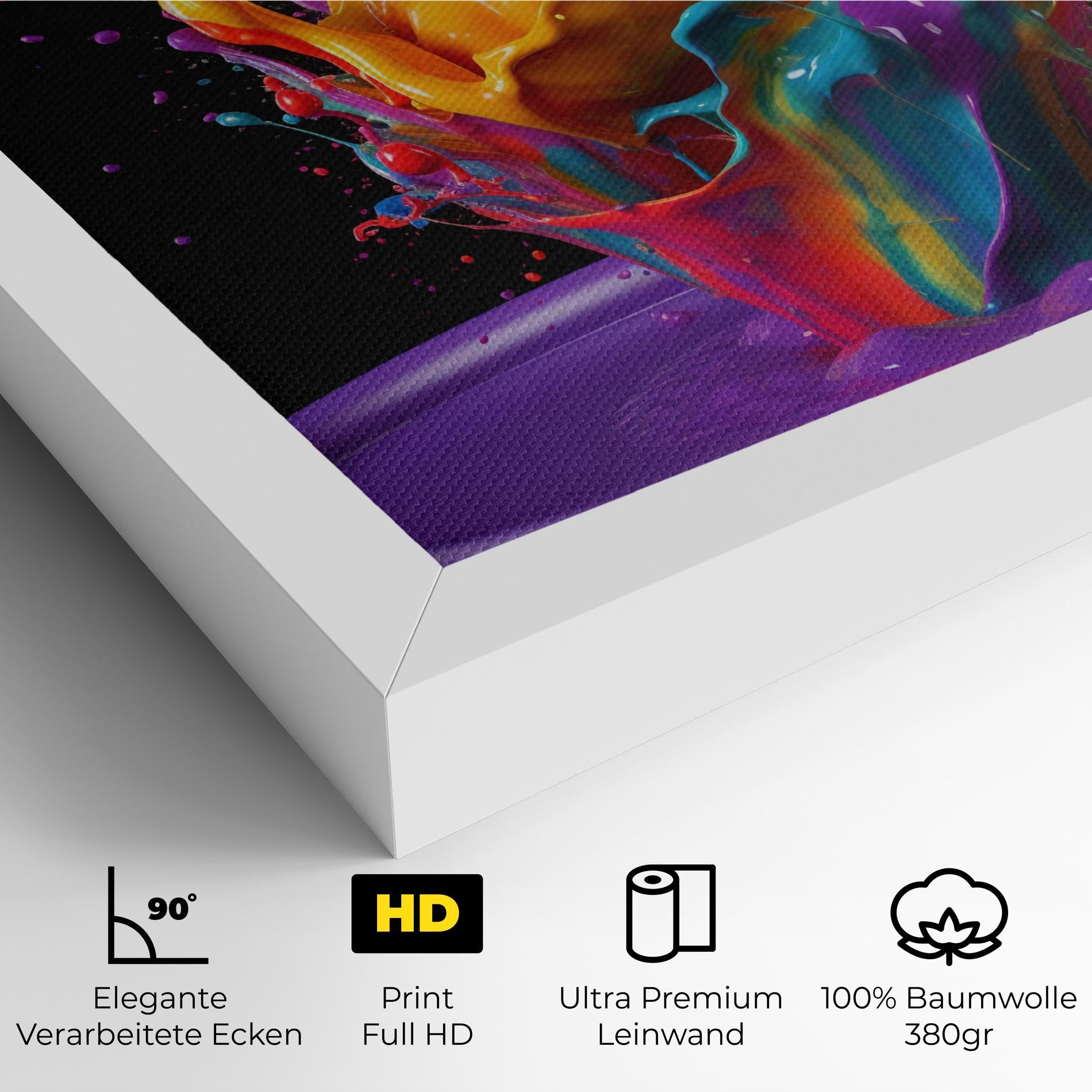 Leinwandbild Brightly Color Splashing mockup 4